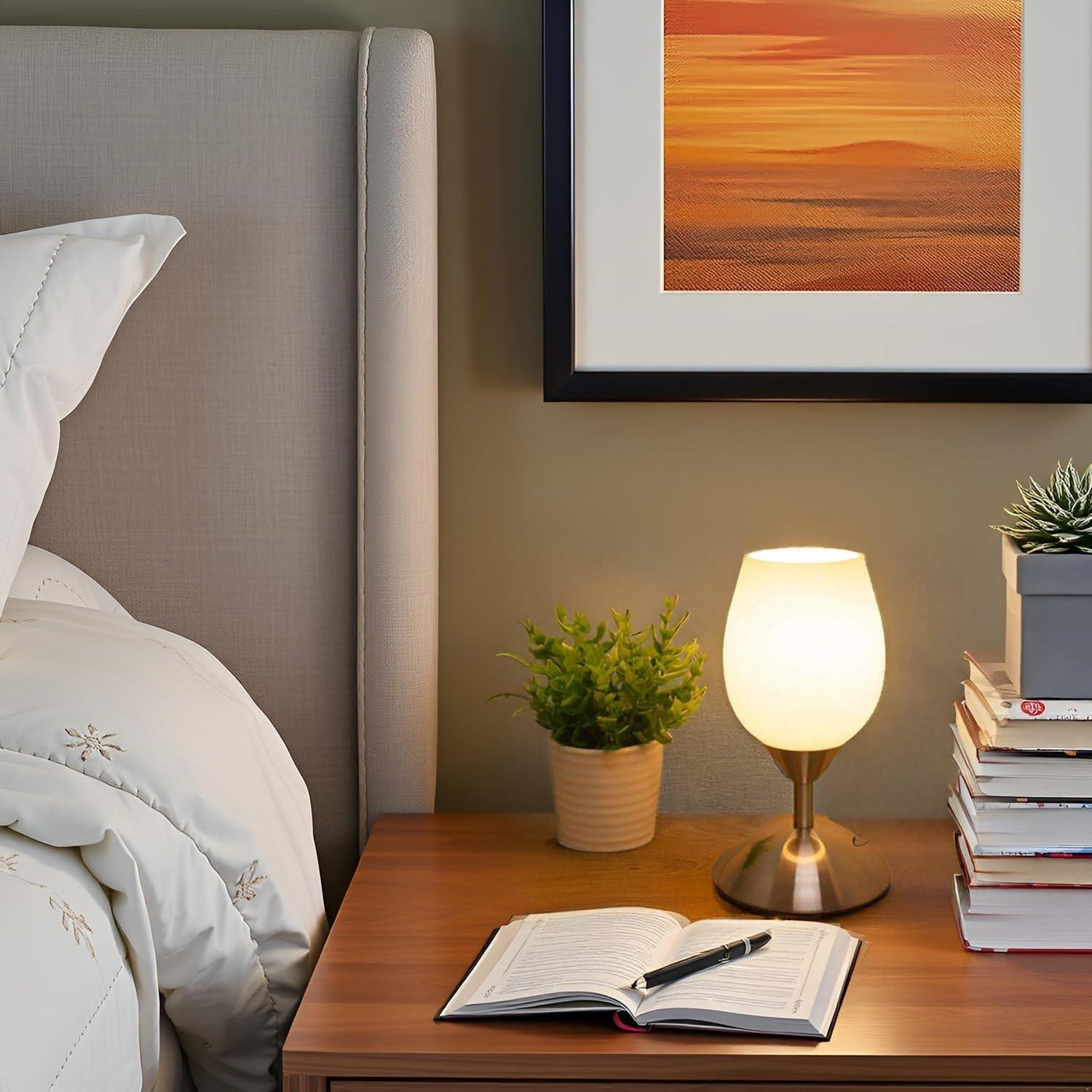 Lámpara Táctil Dimmable Boncoo Cup-Lamp-W Plata 21.2cm