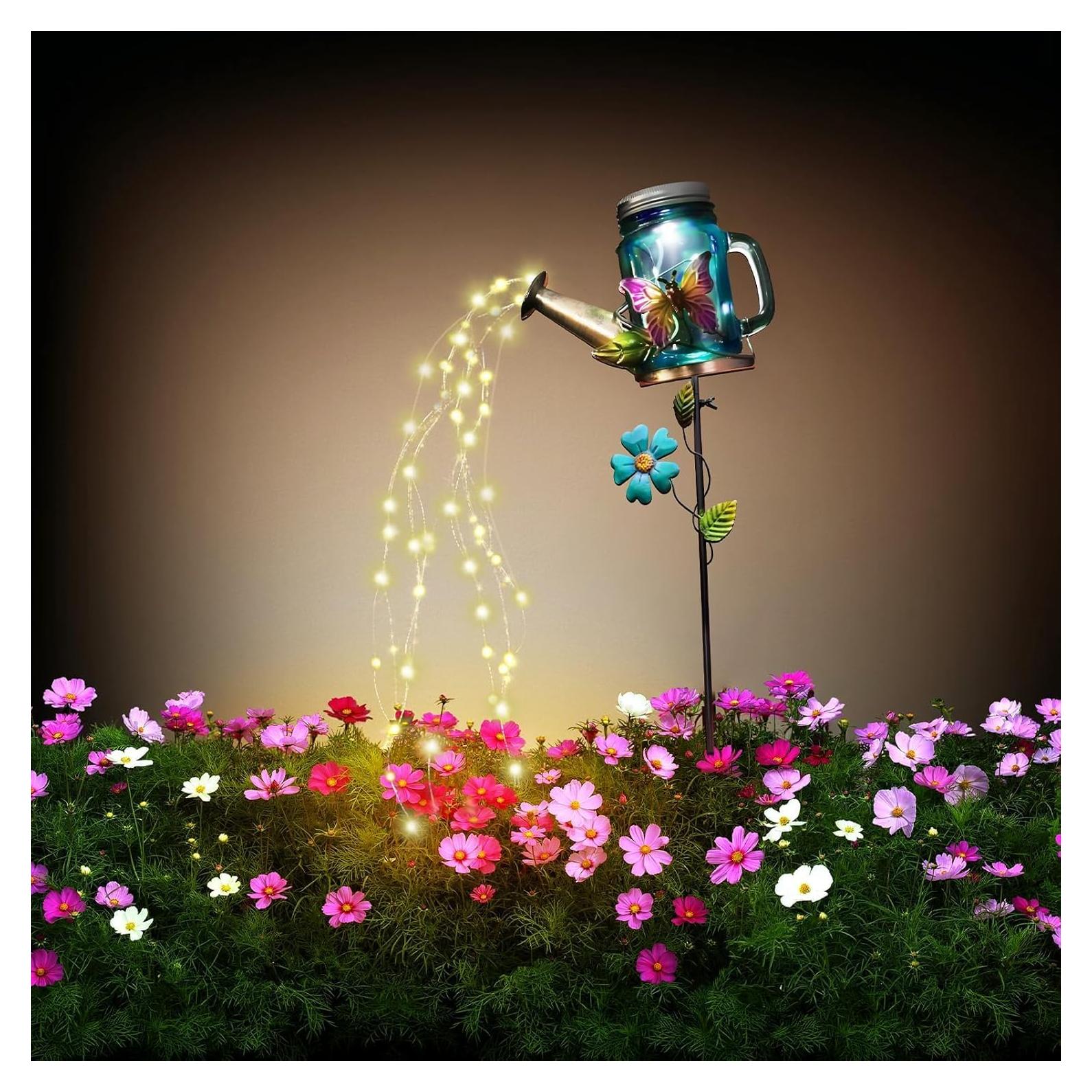 Luz de Regadera Solar SRNPMIU con Mariposa, IP45, 21cm