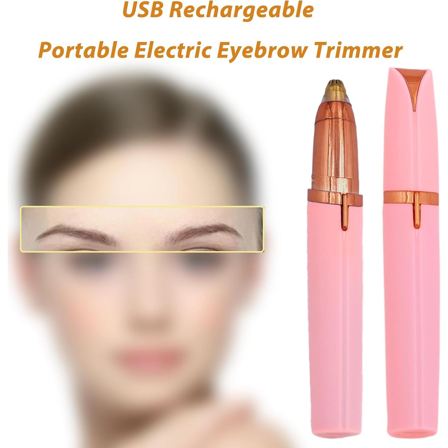 Removedor de Vello de Cejas Recargable USB LiXiongBao Rosa