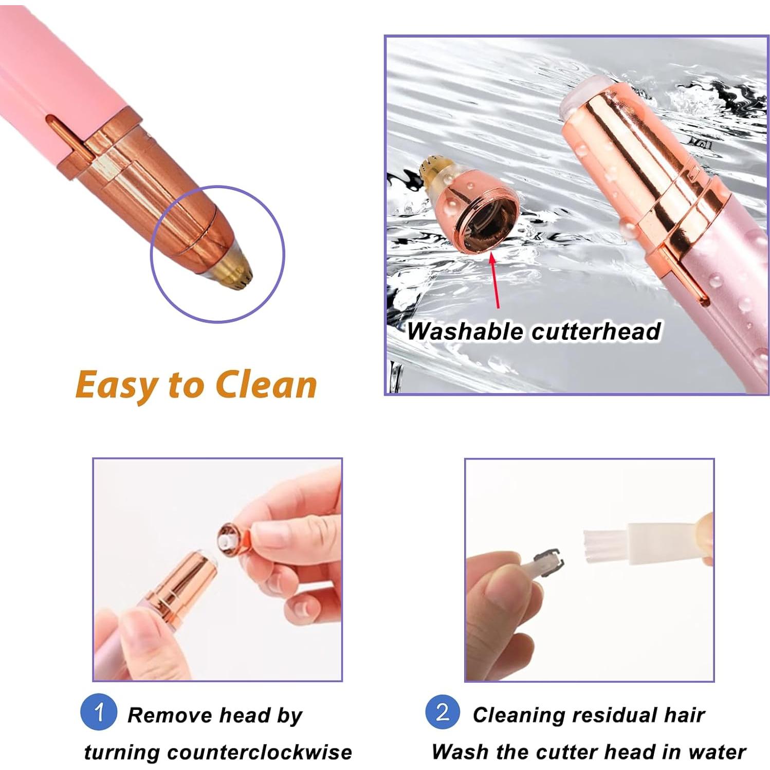 Removedor de Vello de Cejas Recargable USB LiXiongBao Rosa