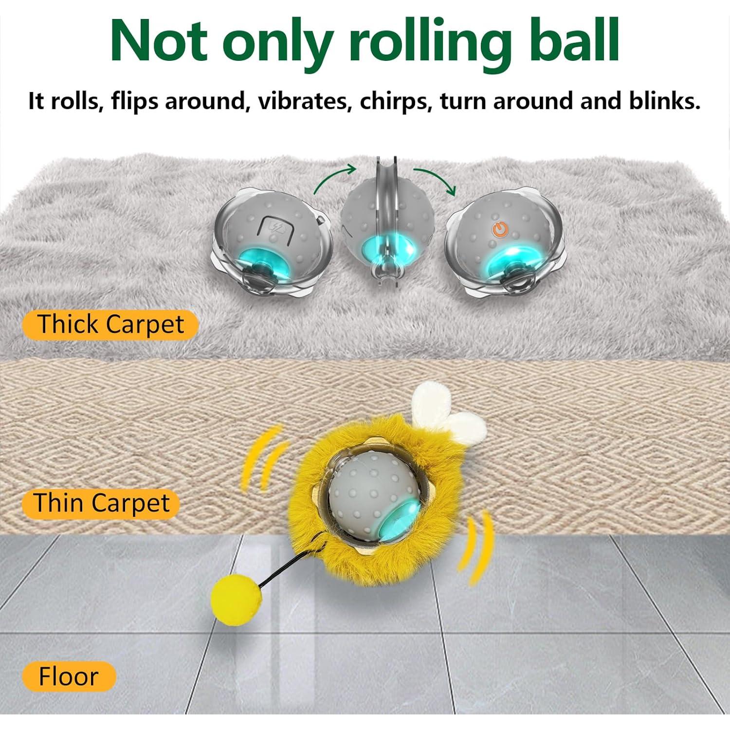 Bola Interactiva para Gatos LEPLE LP16 Gris 8.89cm