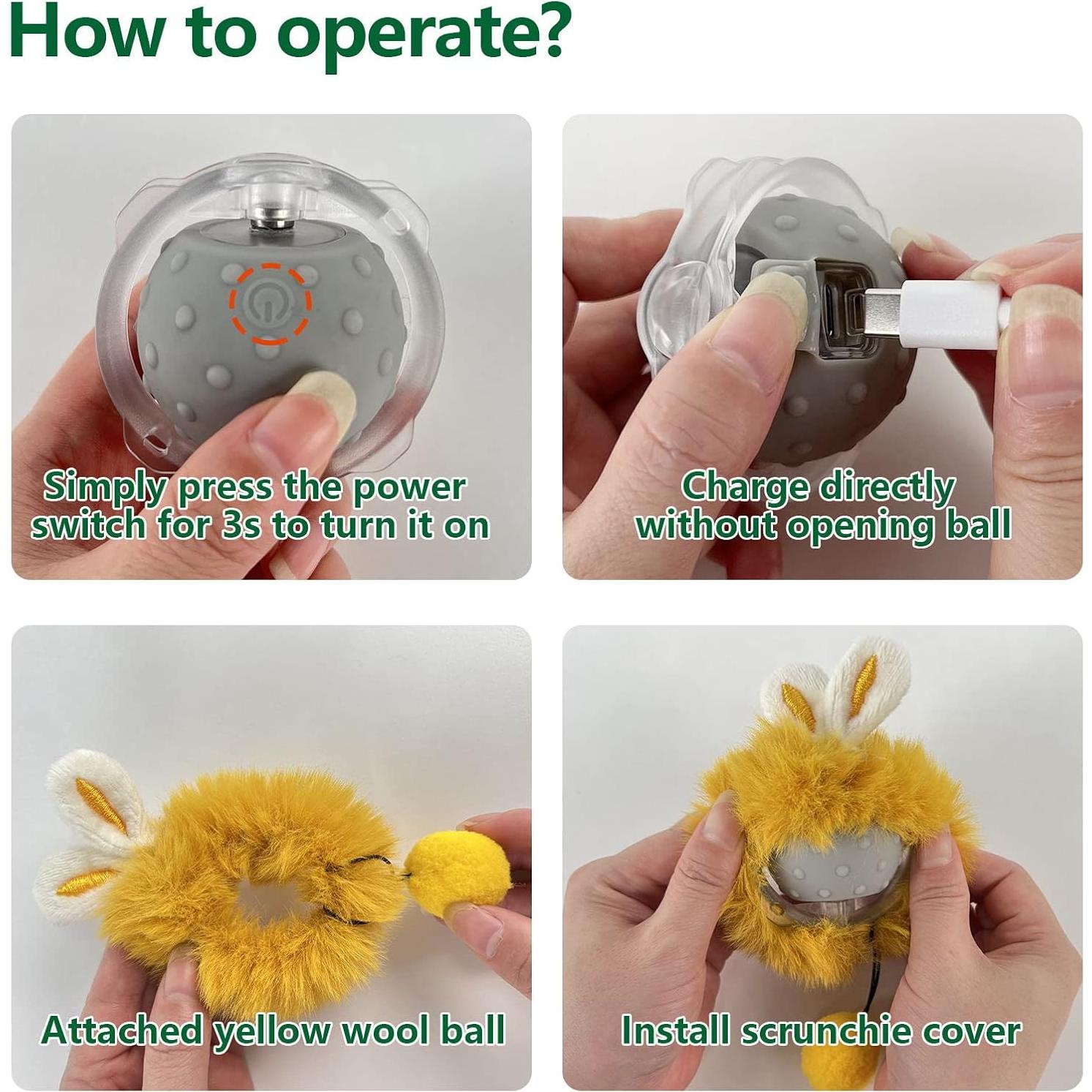 Bola Interactiva para Gatos LEPLE LP16 Gris 8.89cm