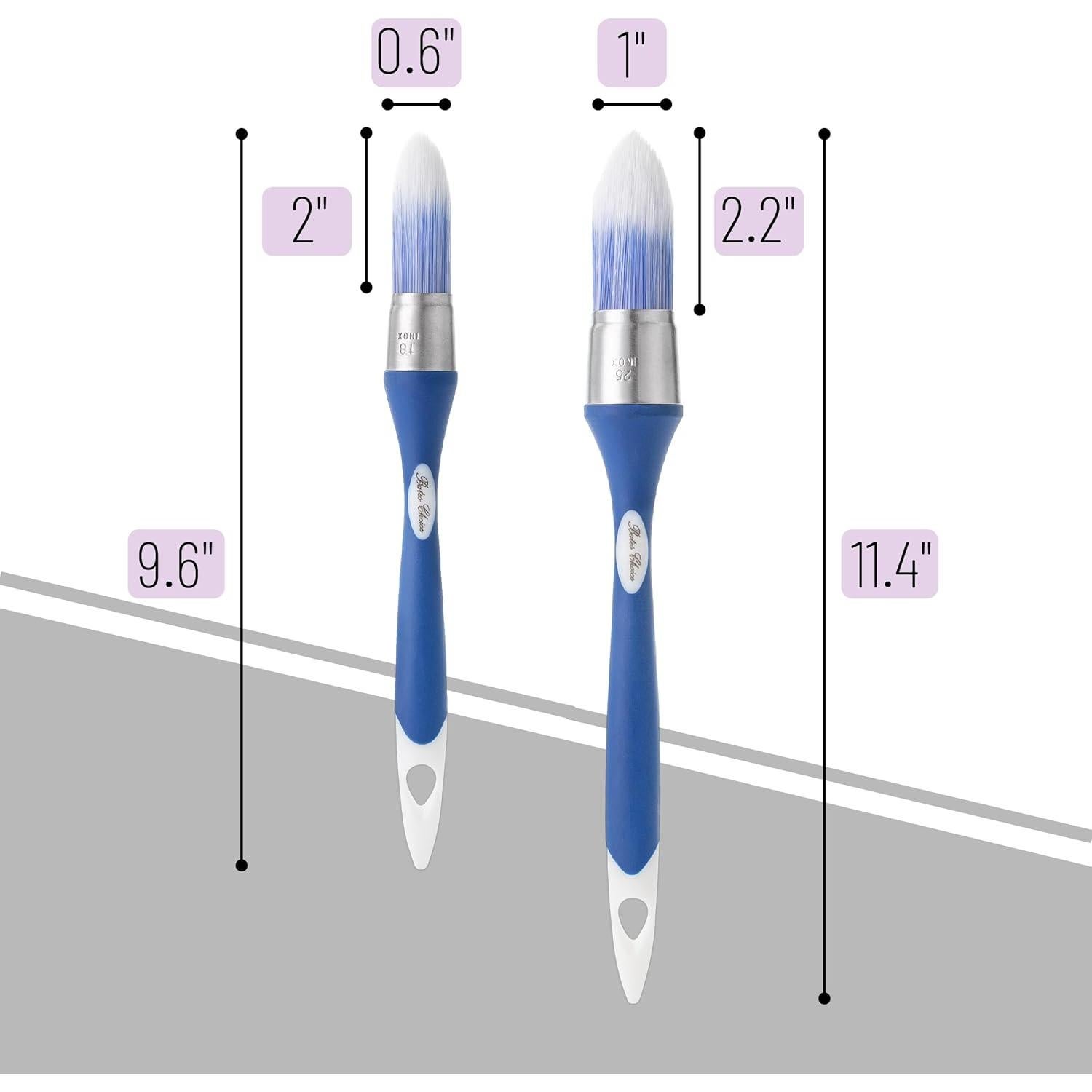 Juego de Brochas de Recorte Bates 2 Piezas 1" y 0.6"