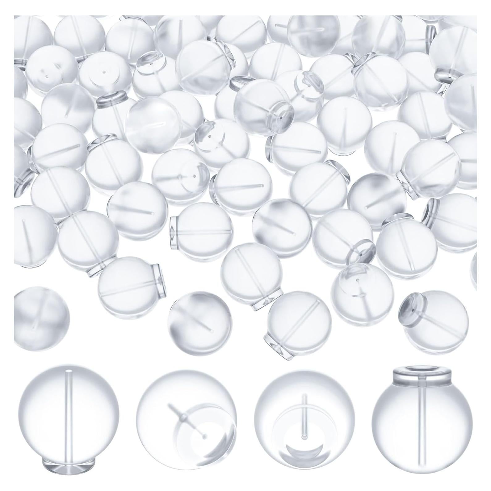 50 Copas de Seguridad Transparentes Alpinleux para Aretes 6mm