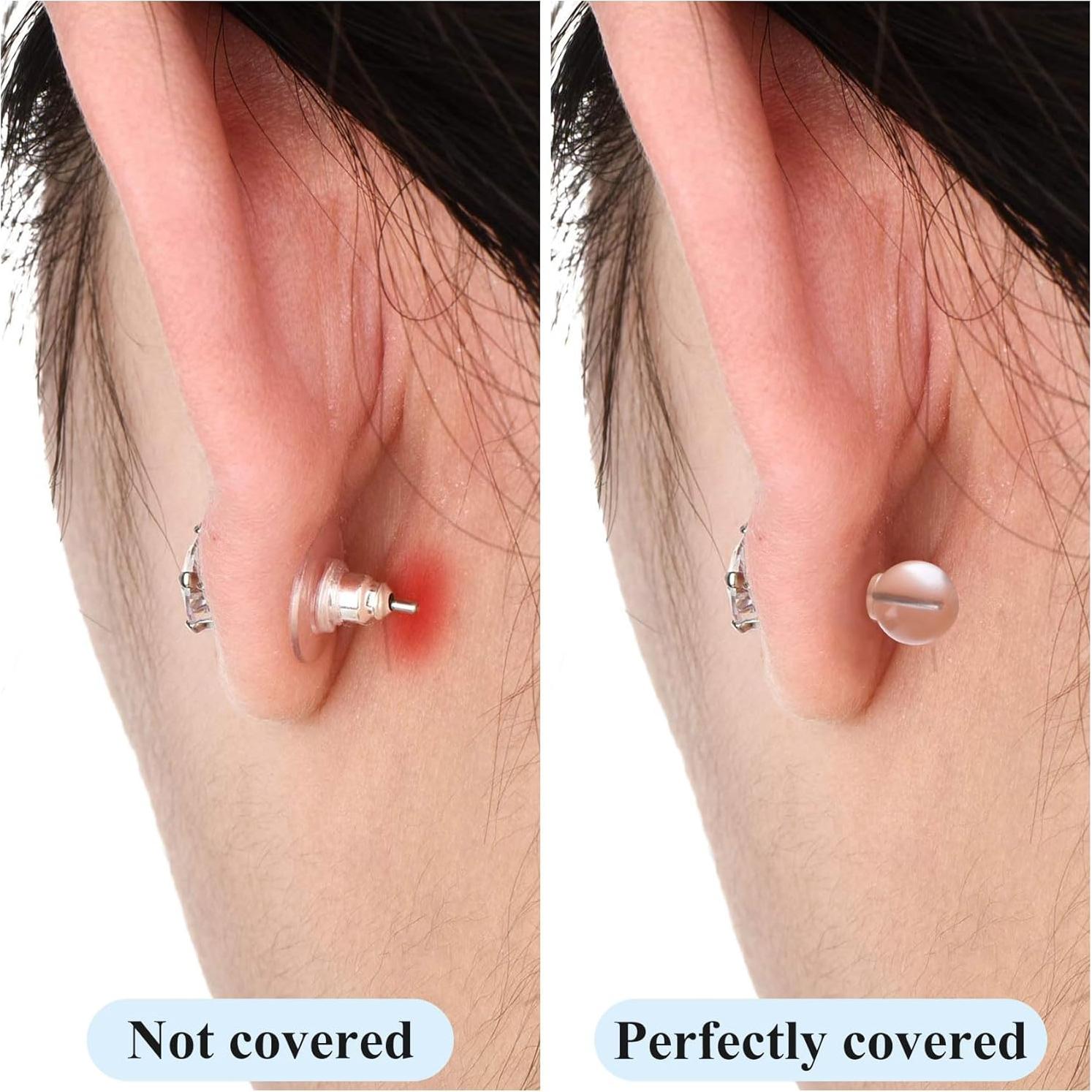 50 Copas de Seguridad Transparentes Alpinleux para Aretes 6mm