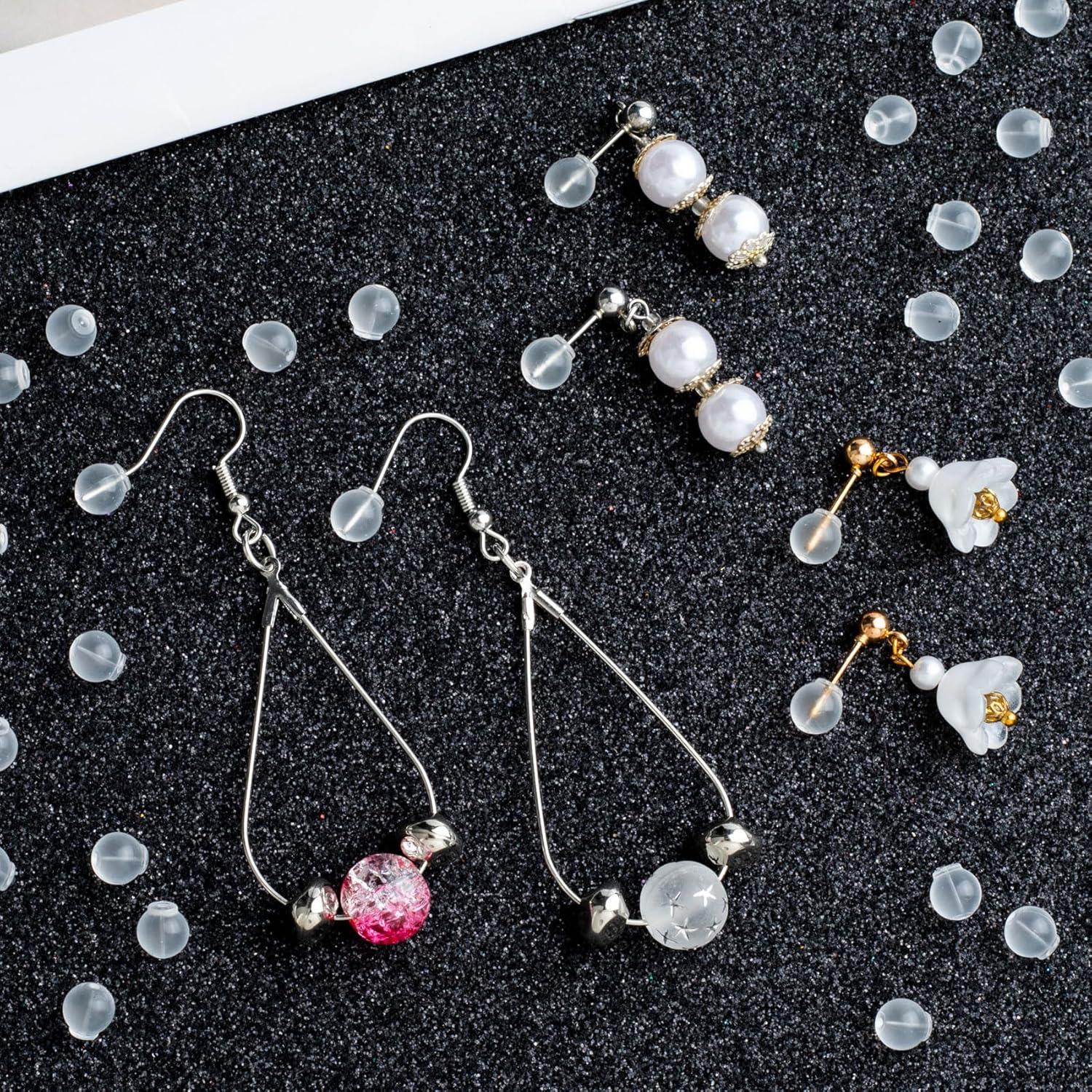 50 Copas de Seguridad Transparentes Alpinleux para Aretes 6mm