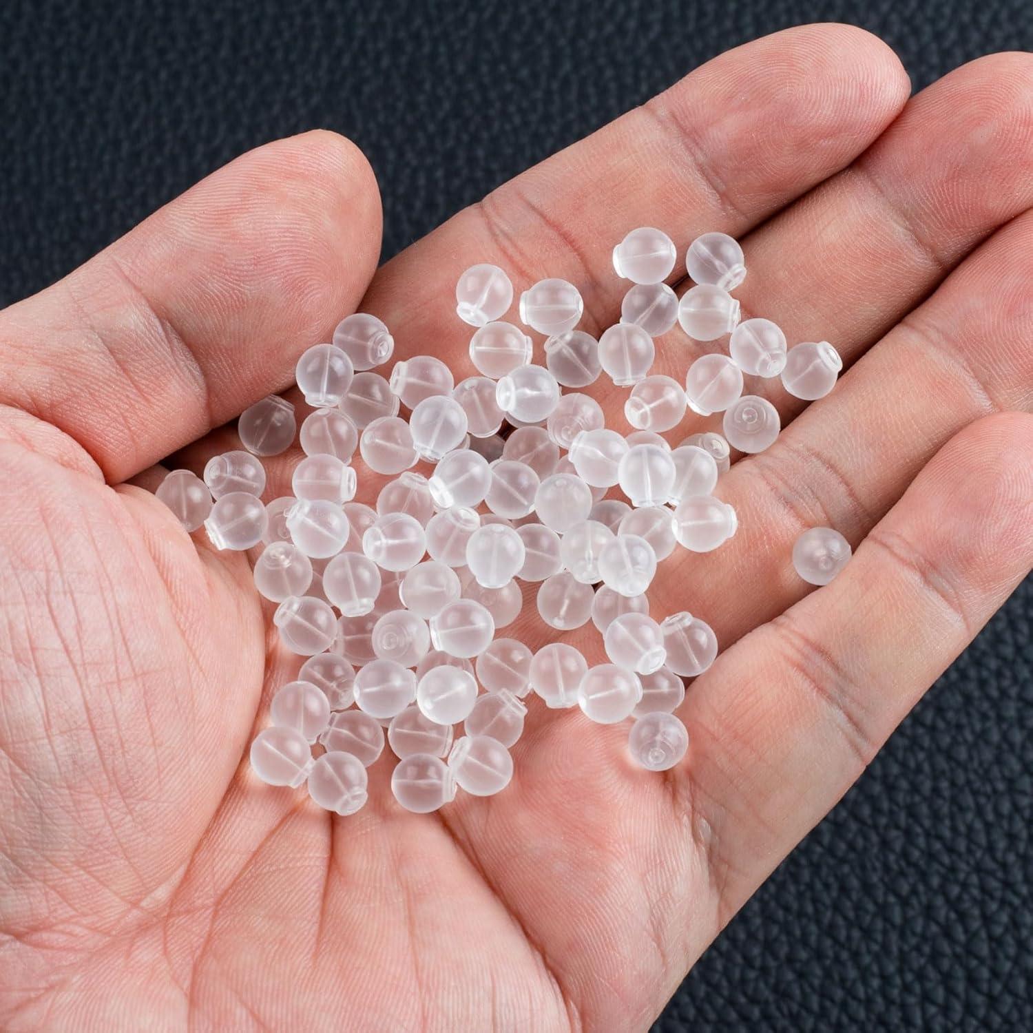 50 Copas de Seguridad Transparentes Alpinleux para Aretes 6mm