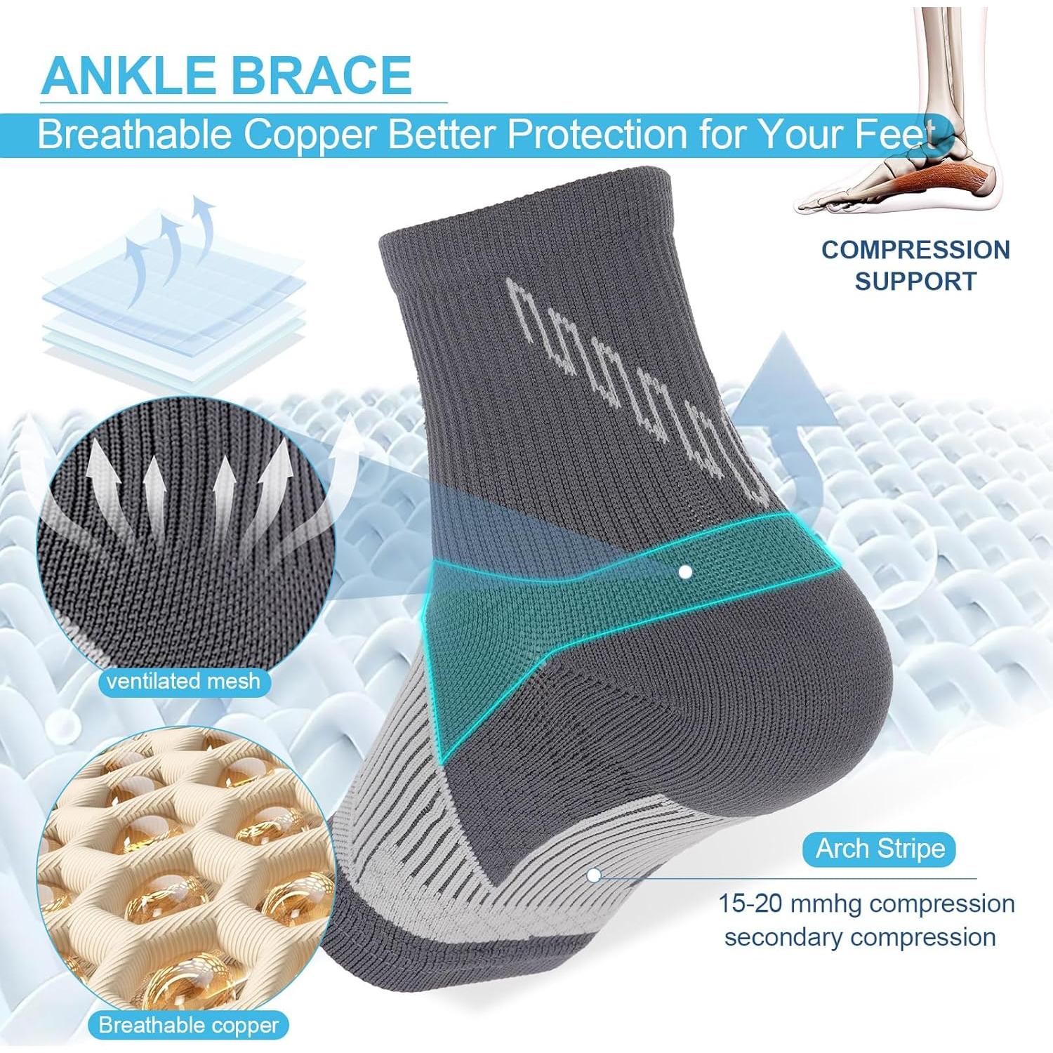 Soportes de Tobillo de Cobre DRNAIETY para Fascitis Plantar - Pequeño