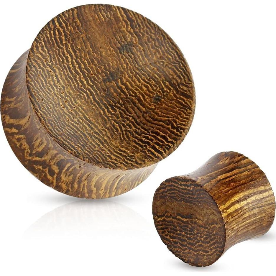 Bujes de Silla Cóncavos de Madera Orgánica Pierced Owl - Par