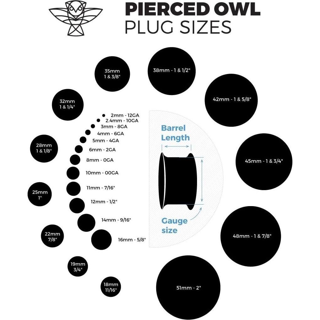 Bujes de Silla Cóncavos de Madera Orgánica Pierced Owl - Par