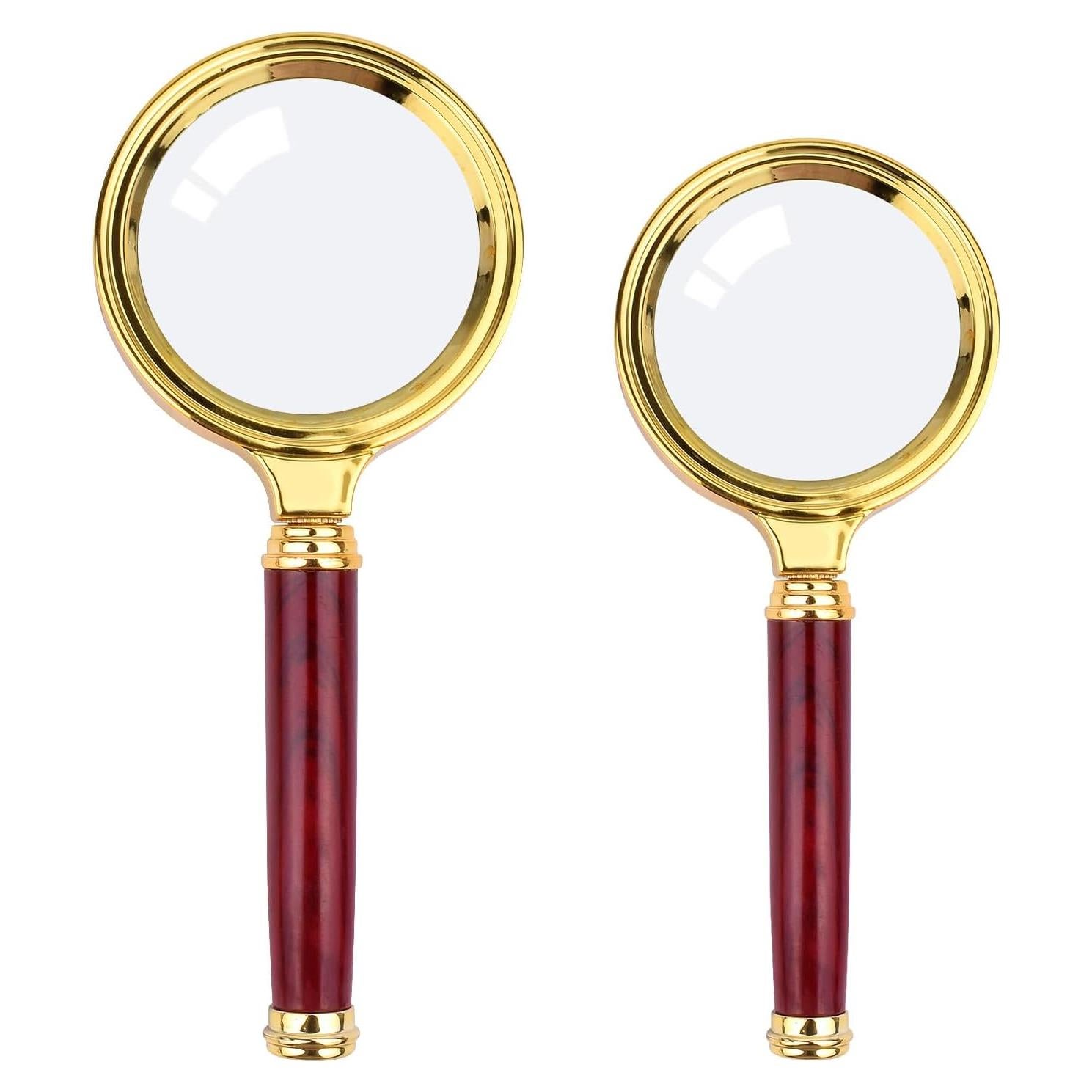 Lupa de Lectura 10X SAYEEC con Mango de Caoba Antigua