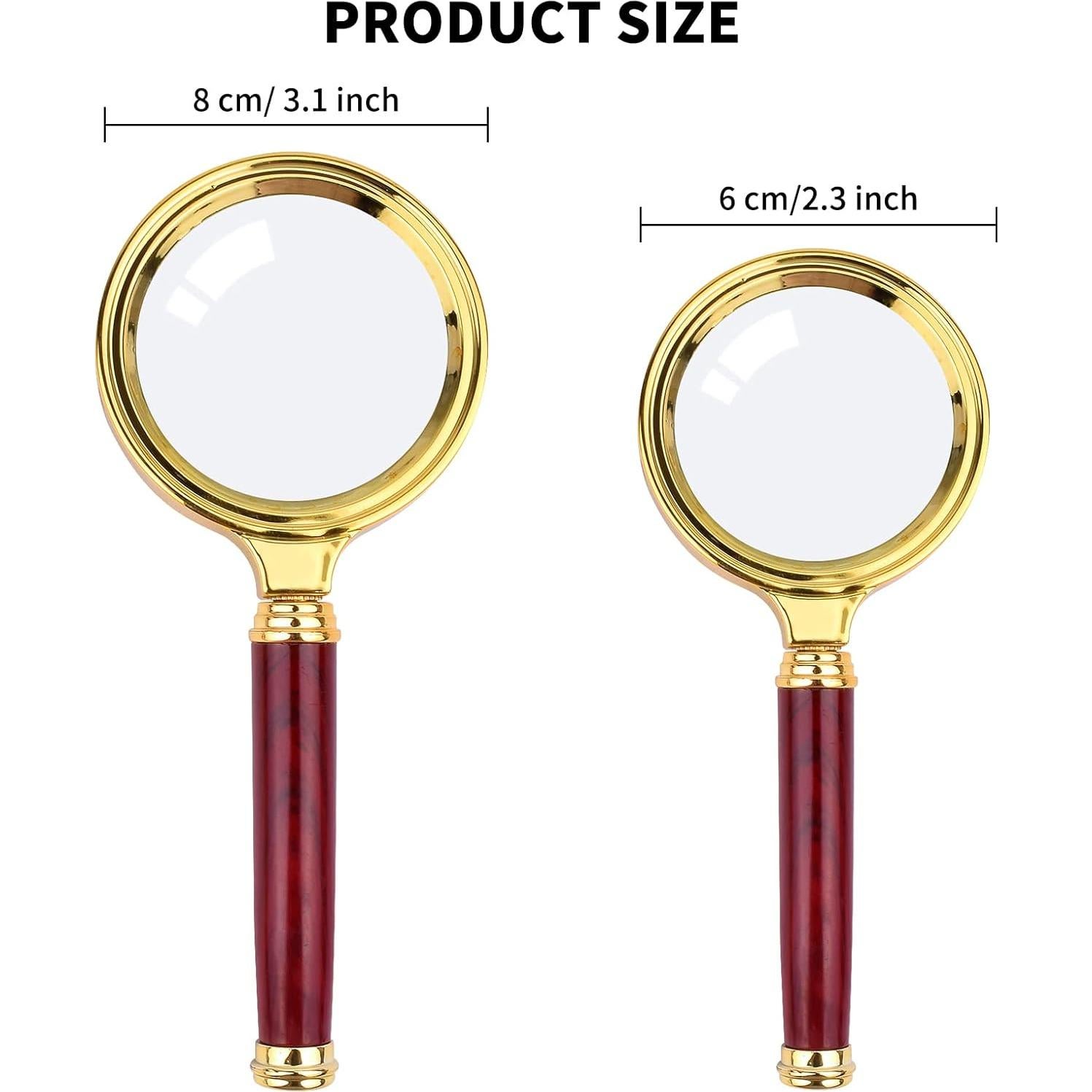 Lupa de Lectura 10X SAYEEC con Mango de Caoba Antigua