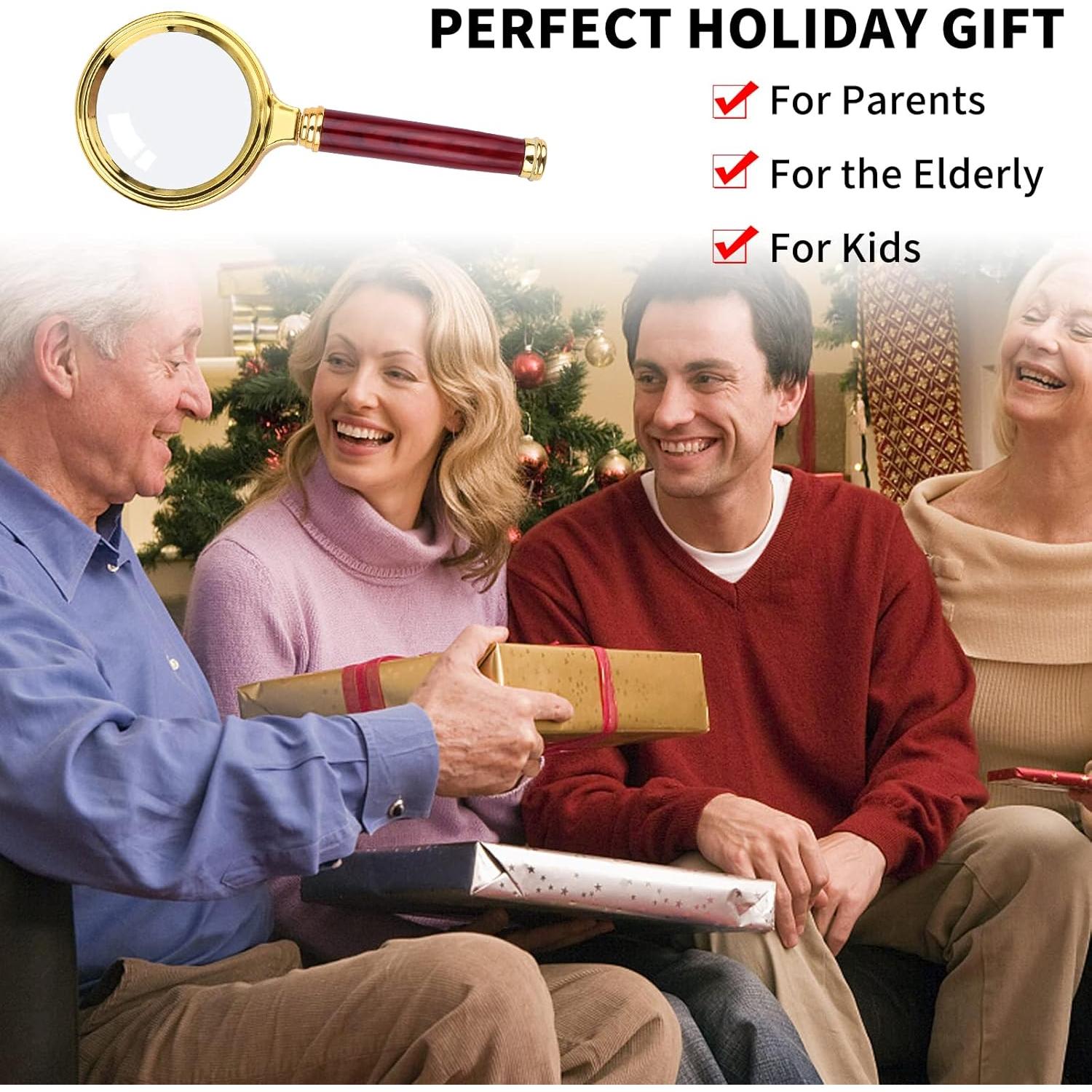 Lupa de Lectura 10X SAYEEC con Mango de Caoba Antigua