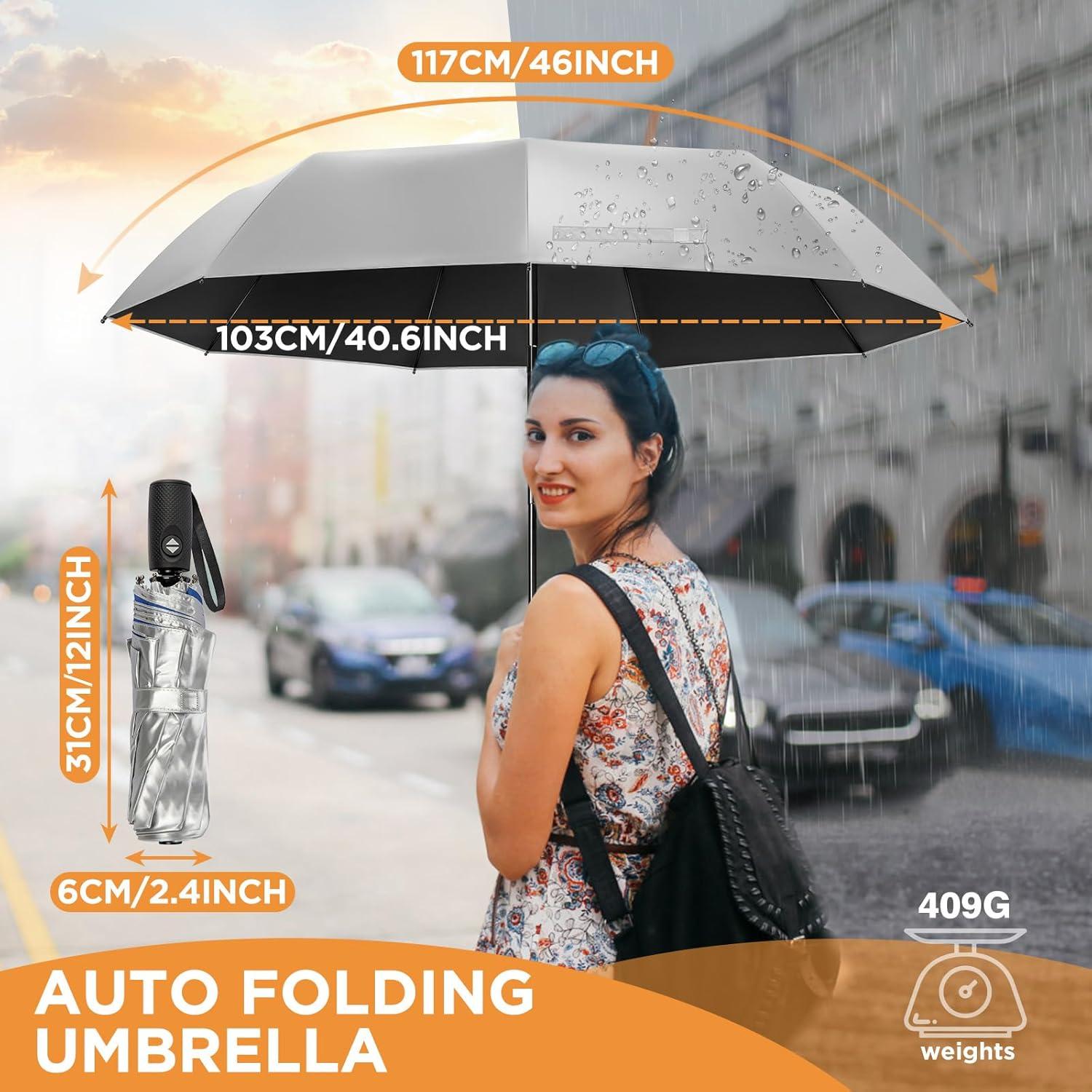 Paraguas UV NINEMAX 50+ Plegable 116.84 cm Auto Abre