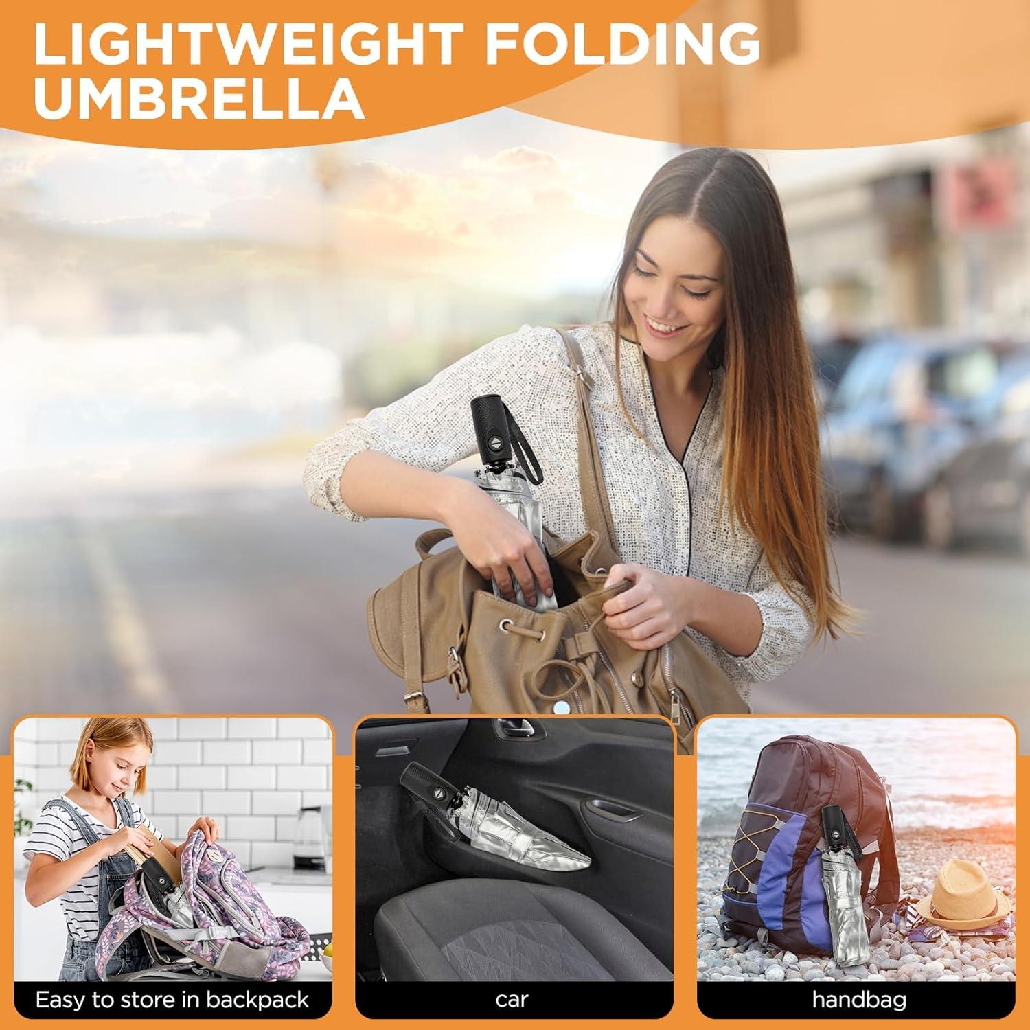 Paraguas UV NINEMAX 50+ Plegable 116.84 cm Auto Abre