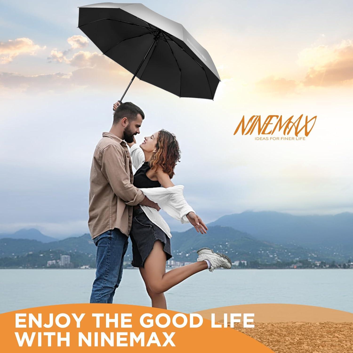 Paraguas UV NINEMAX 50+ Plegable 116.84 cm Auto Abre