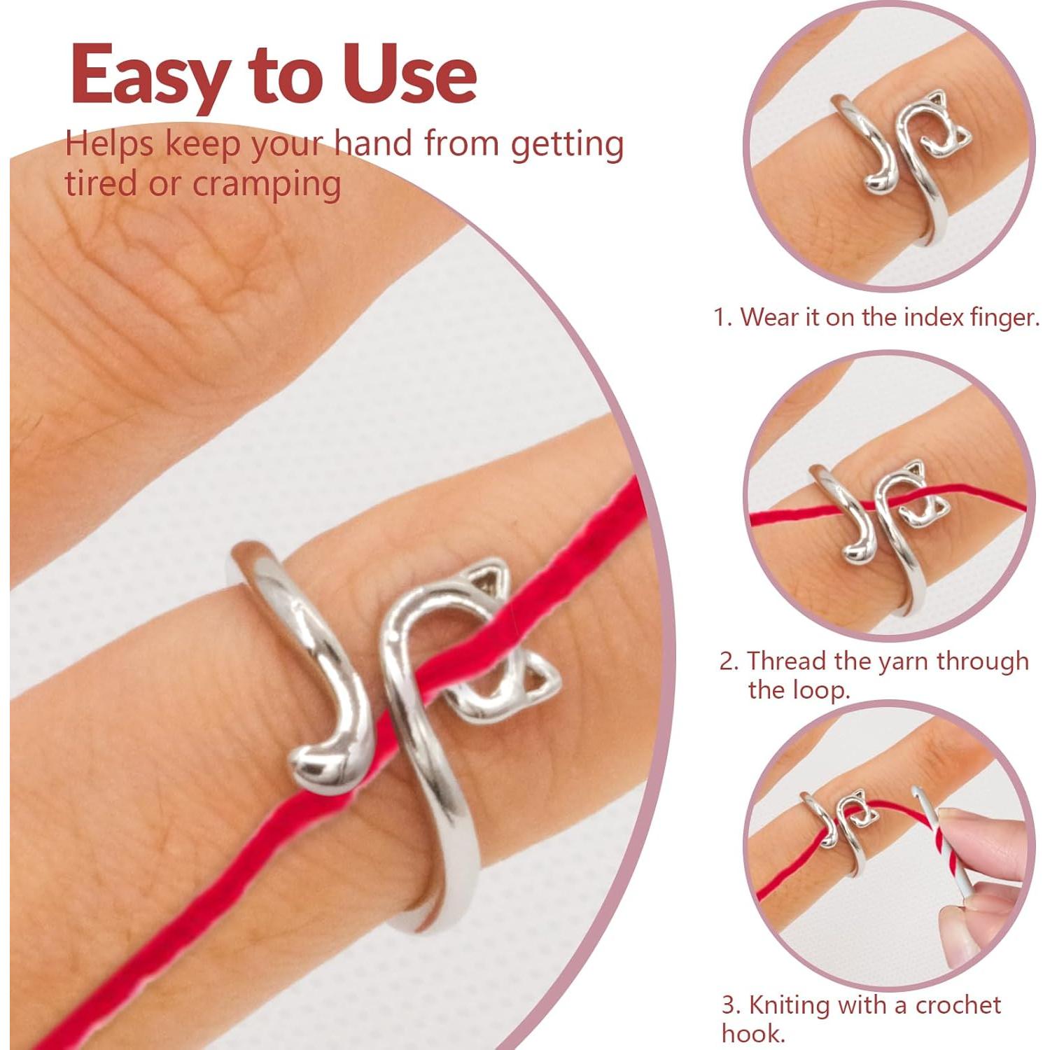 Kit de Anillos de Crochet LBU con 100 Marcadores de Puntos