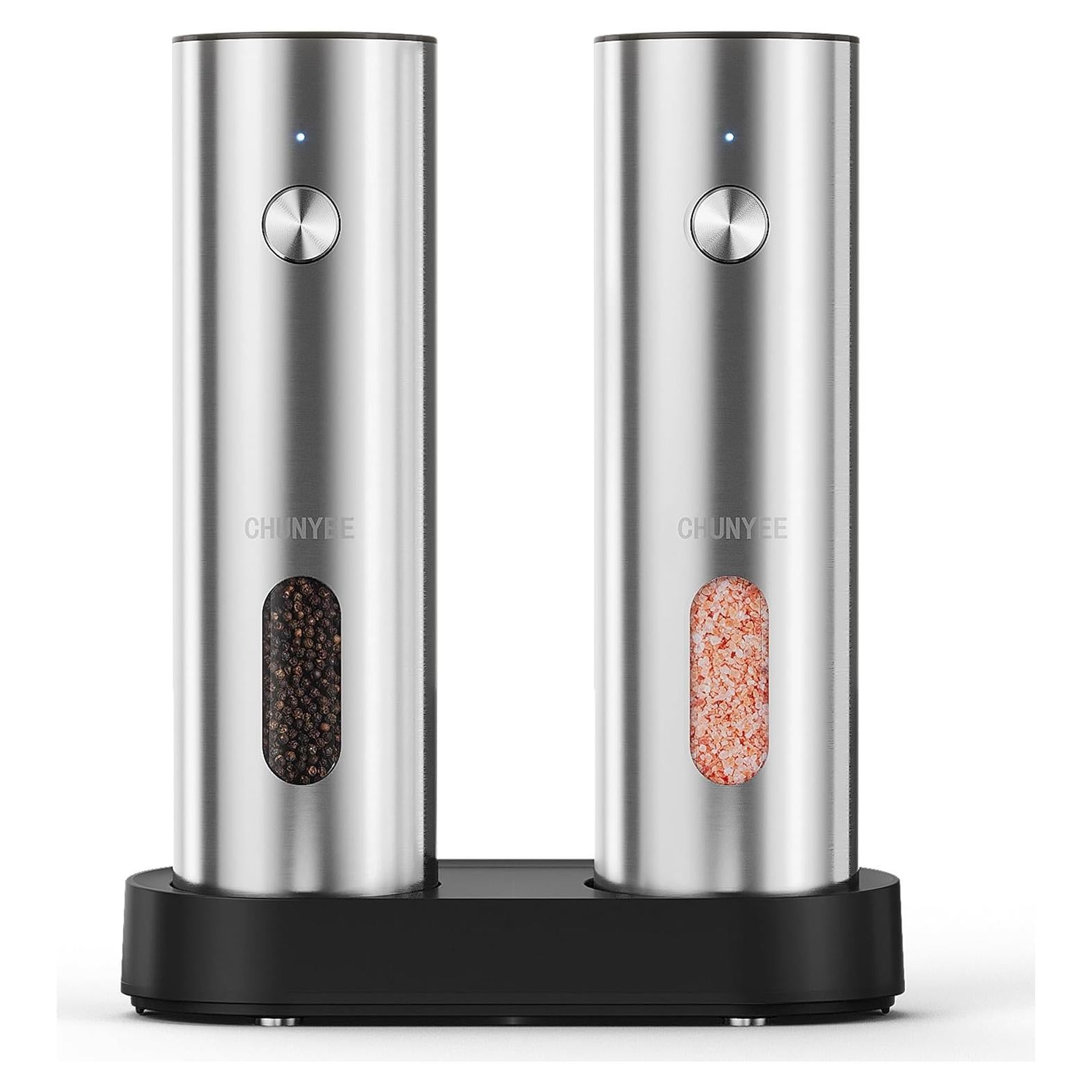 Juego de Molinillos Eléctricos de Sal y Pimienta Chunyee 105g