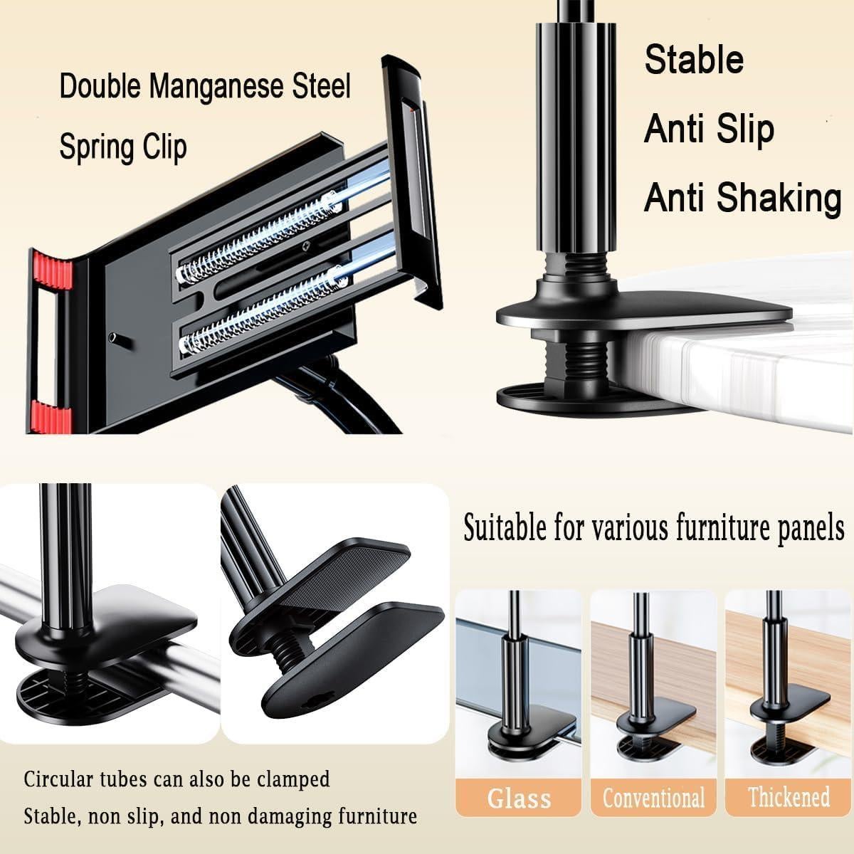 Soporte para teléfono tipo cuello de ganso SANWEEN M1 1m Negro