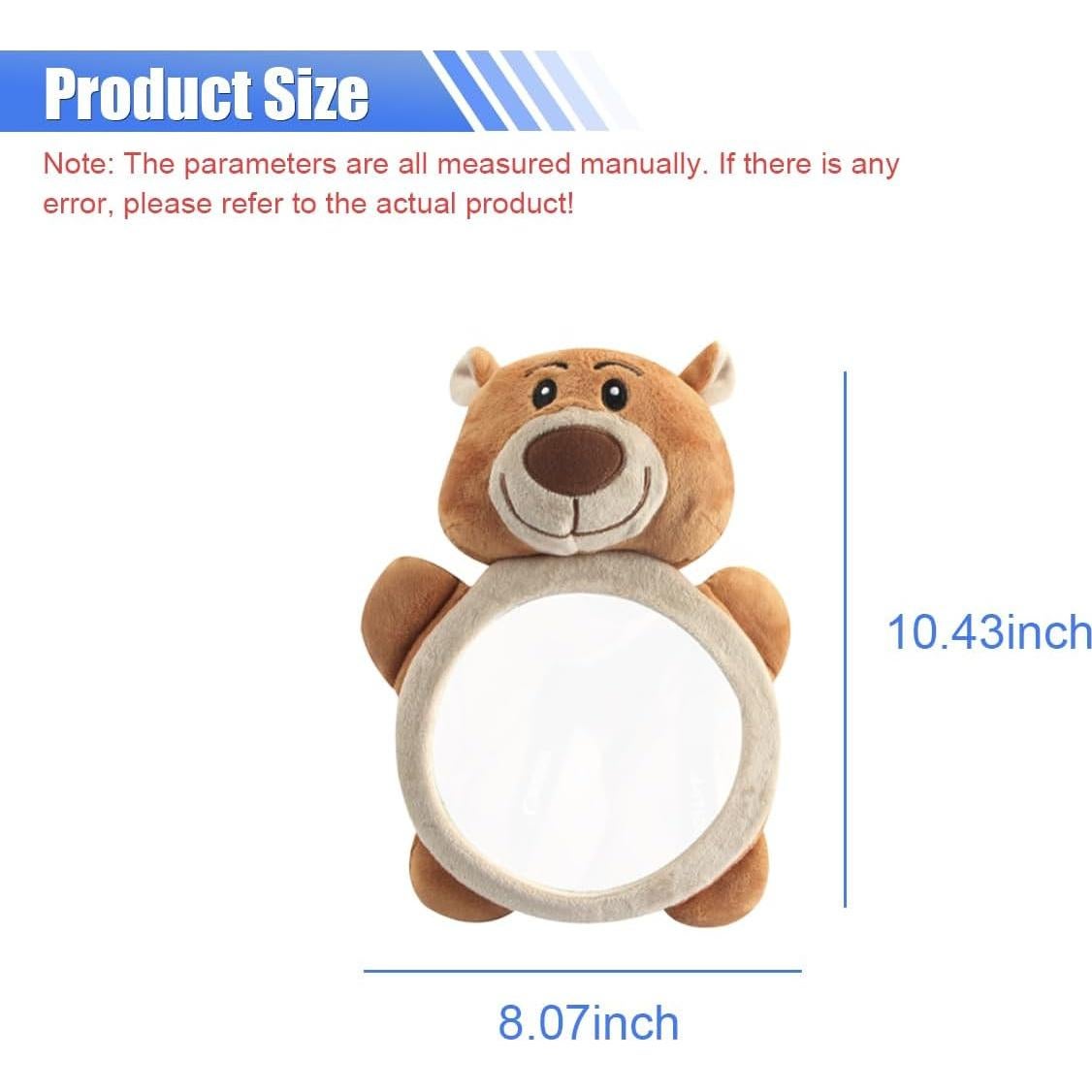 Espejo Retrovisor para Bebés DUSCOKE Oso 26.5x20.5cm