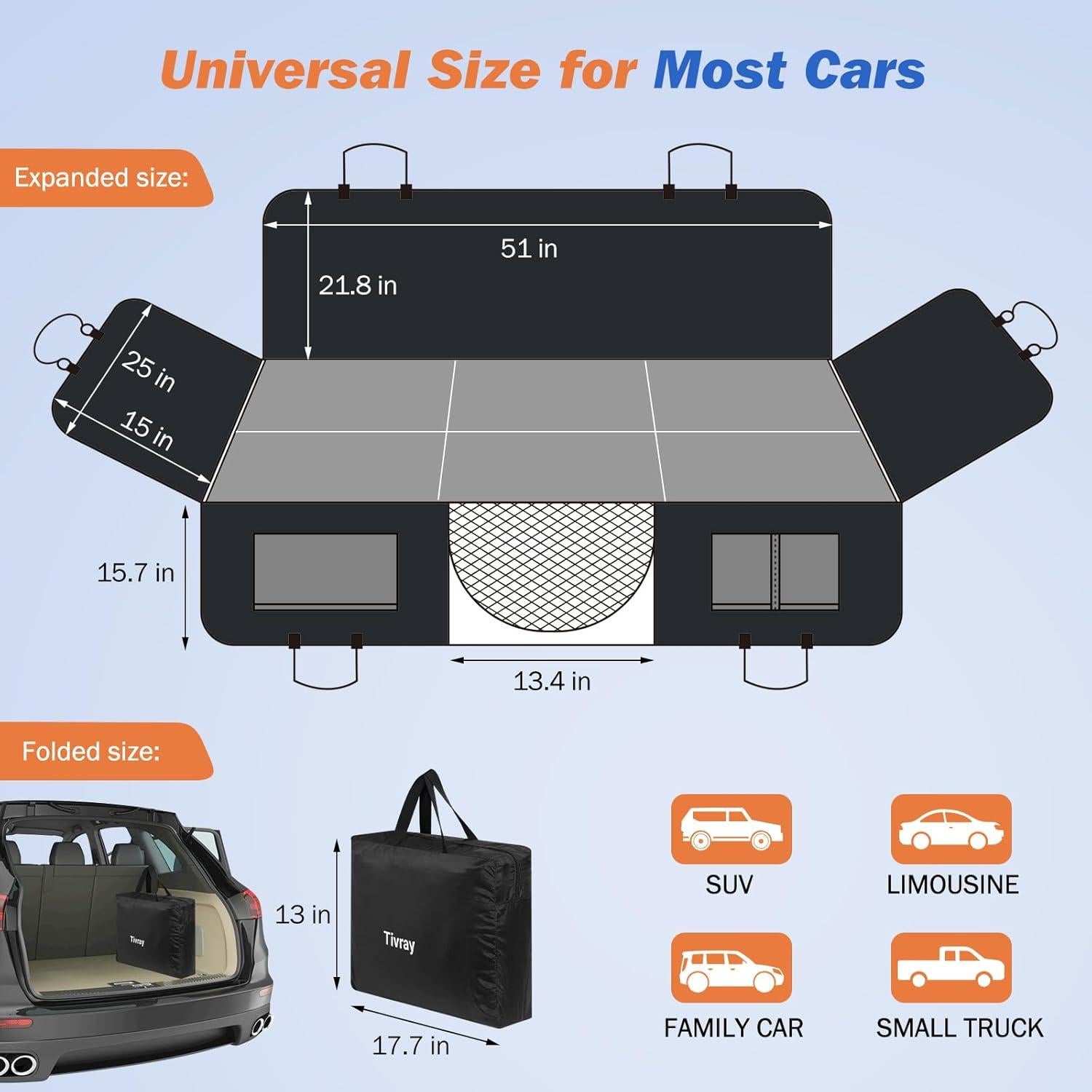 Funda de Asiento Trasero para Perros Tivray - Impermeable 134x64cm