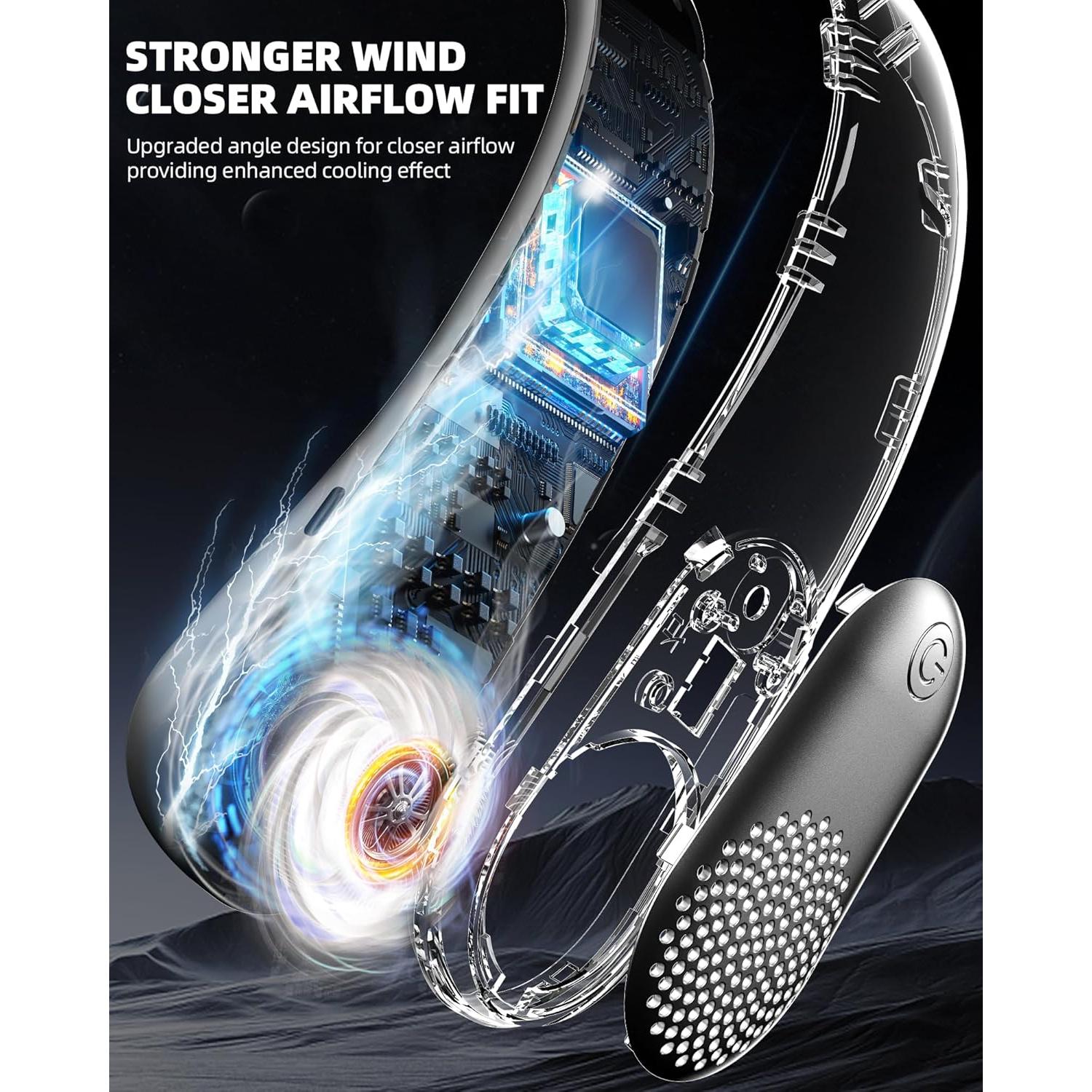 Ventilador de Cuello Meonov S12 Portátil 4000mAh 3 Velocidades