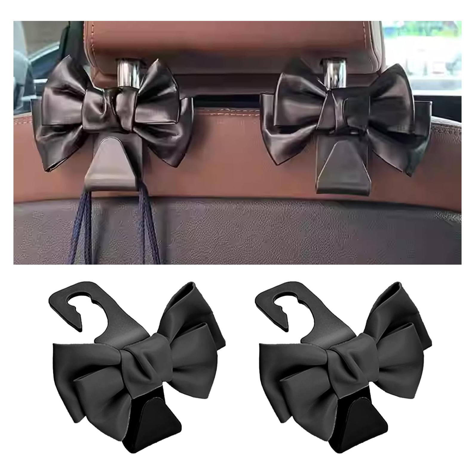 Ganchos para Reposacabezas de Auto Honibaoto 2 PCS Negro