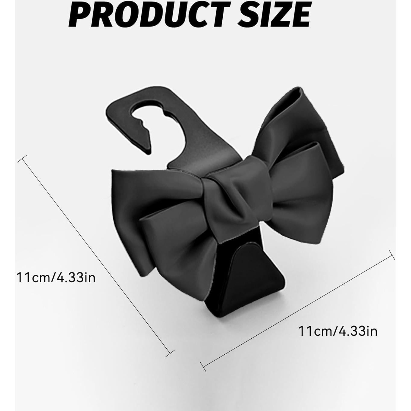 Ganchos para Reposacabezas de Auto Honibaoto 2 PCS Negro