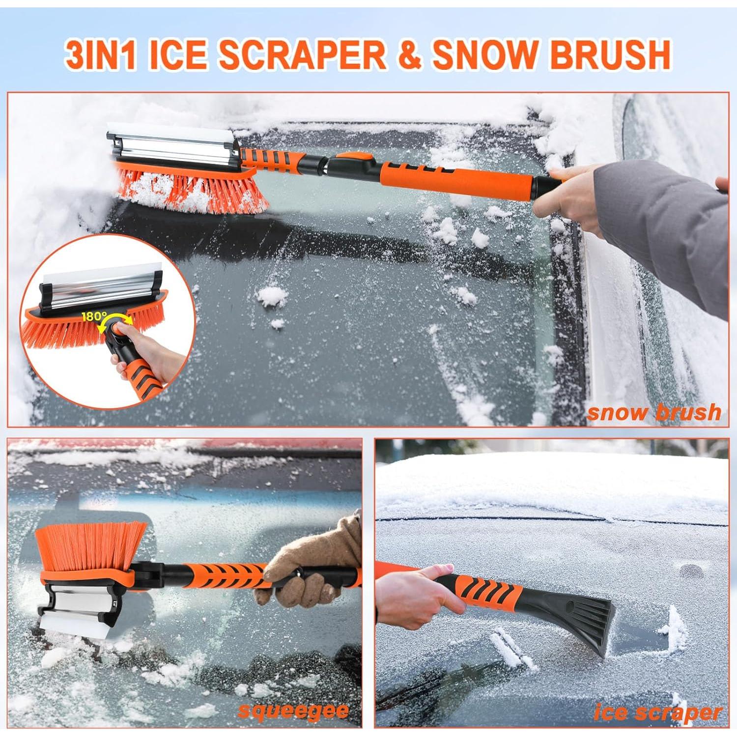 Cepillo de Nieve 3 en 1 Ajimy 106.68 cm Extensible para Coche