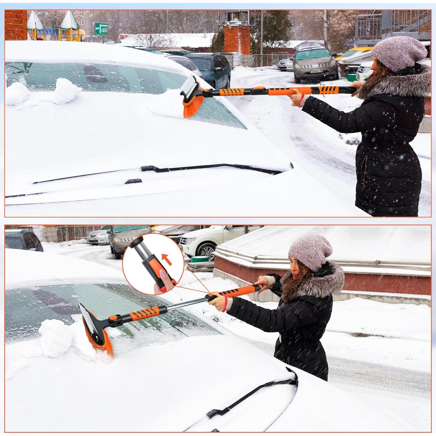 Cepillo de Nieve 3 en 1 Ajimy 106.68 cm Extensible para Coche