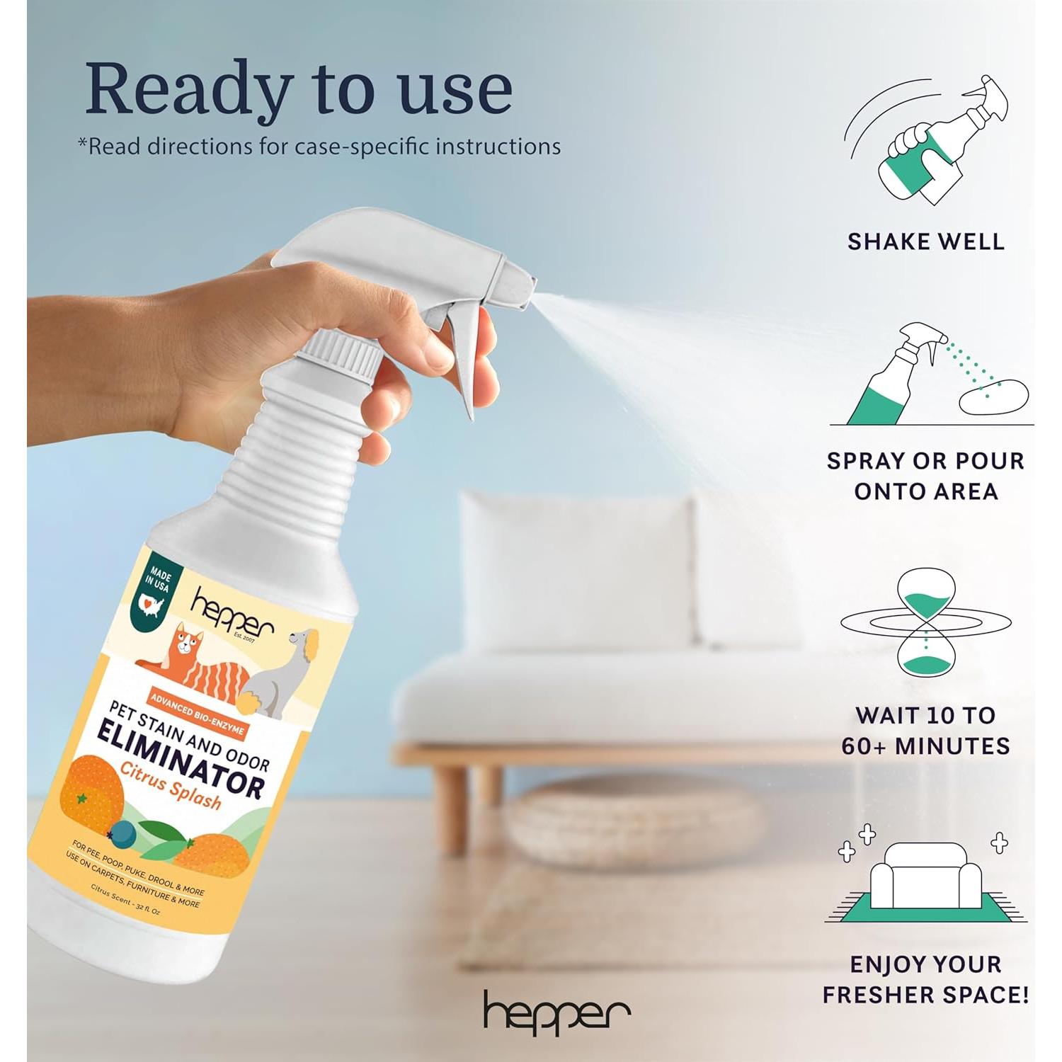 Hepper Eliminador de Manchas y Olores Bioenzimas 0.95L