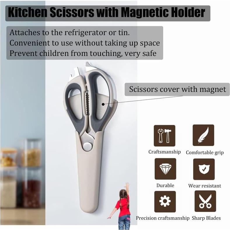 Tijeras de Cocina Multifuncionales Roczipeng 2 Pcs Verde y Azul