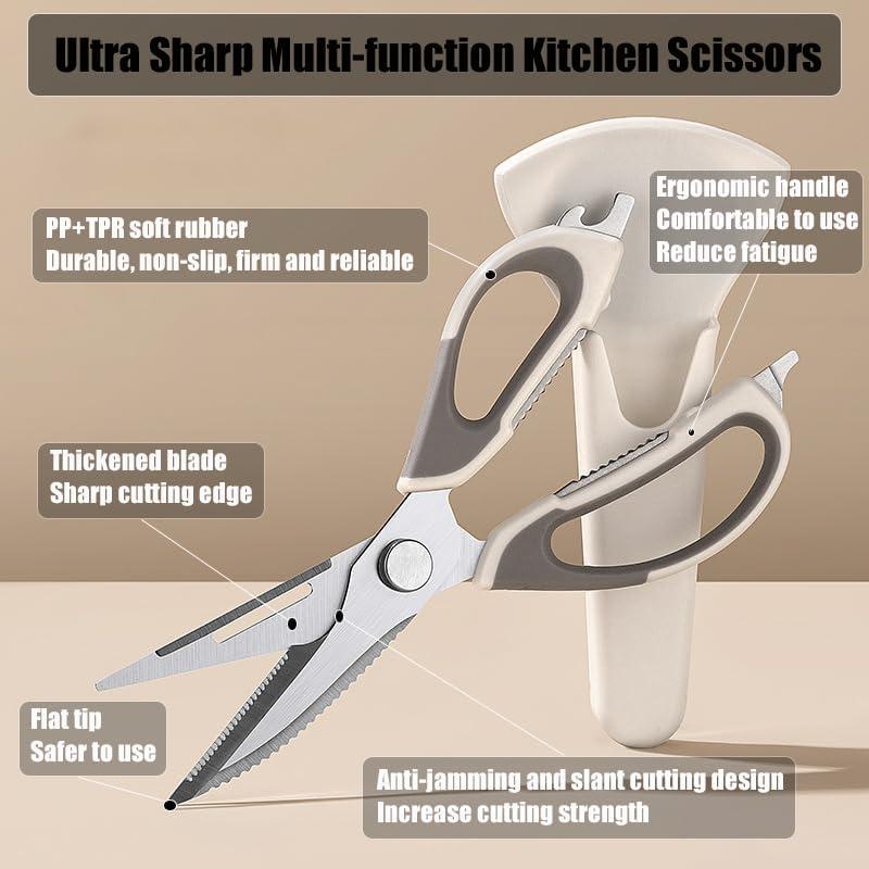 Tijeras de Cocina Multifuncionales Roczipeng 2 Pcs Verde y Azul