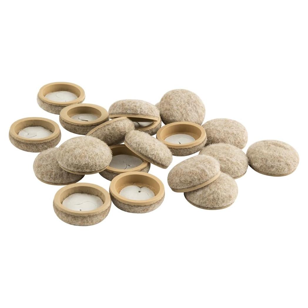 Almohadillas de Fieltro Super Sliders 4318595N 2.54 cm Beige - 20 Piezas