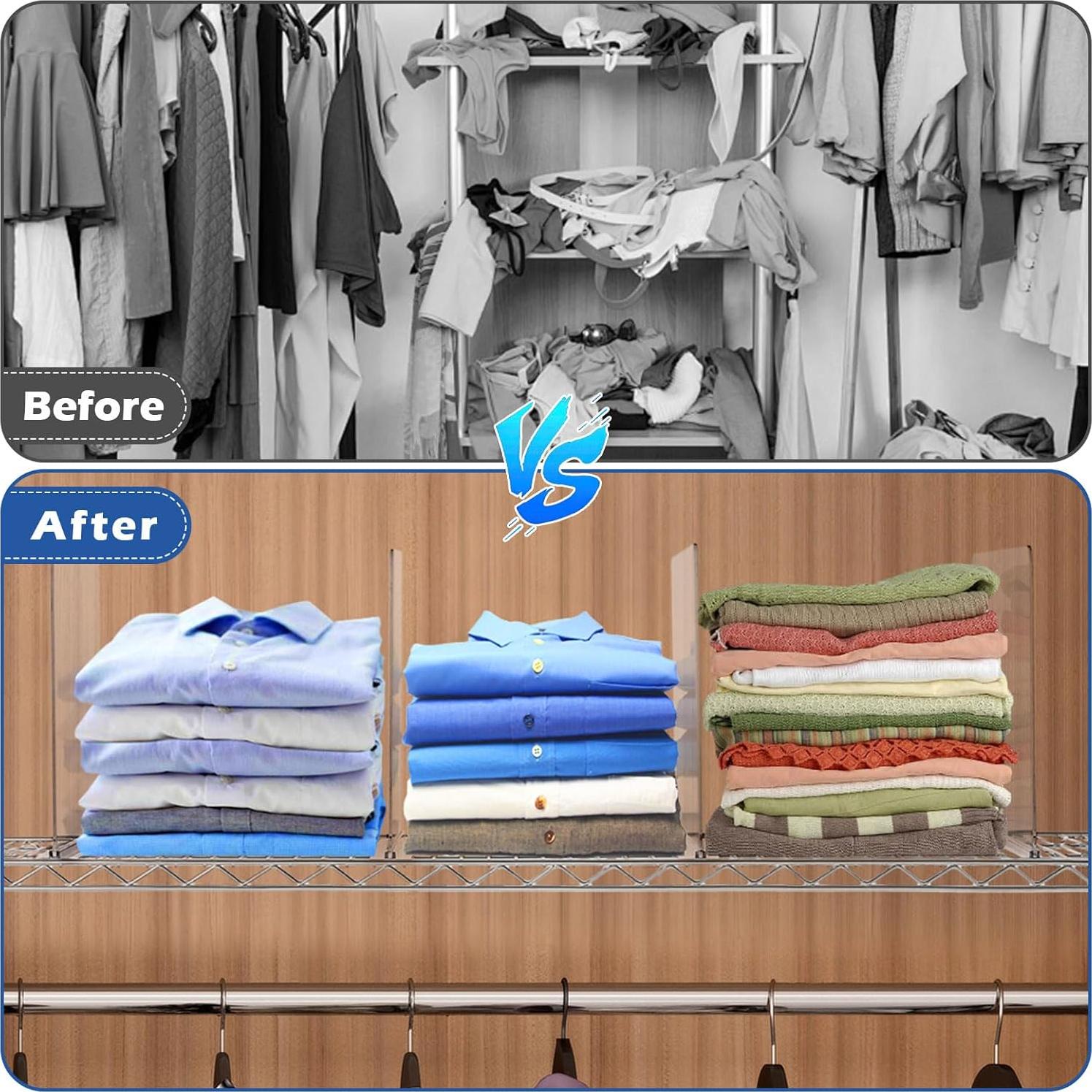 Divisores de Estante de Acrílico Hanaoyo 28.4x22.4 cm - 4 Piezas