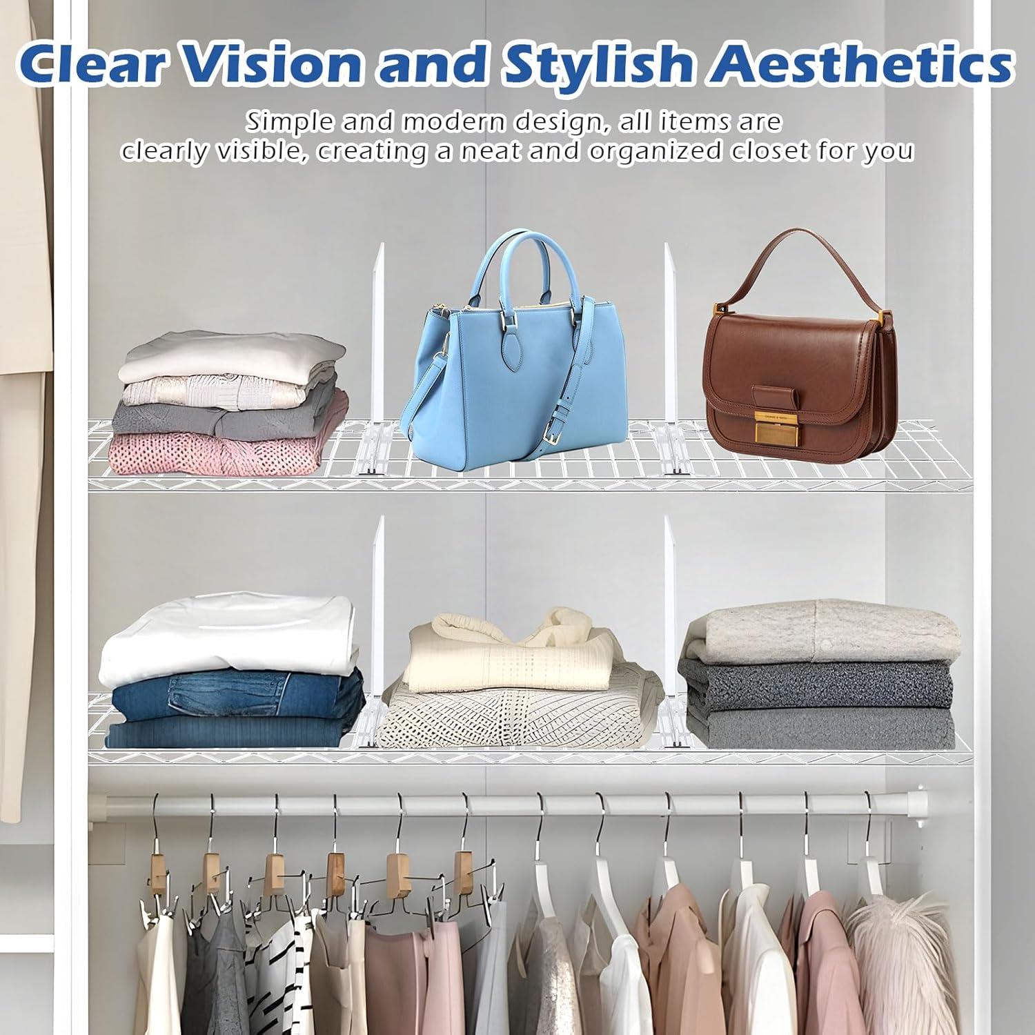 Divisores de Estante de Acrílico Hanaoyo 28.4x22.4 cm - 4 Piezas