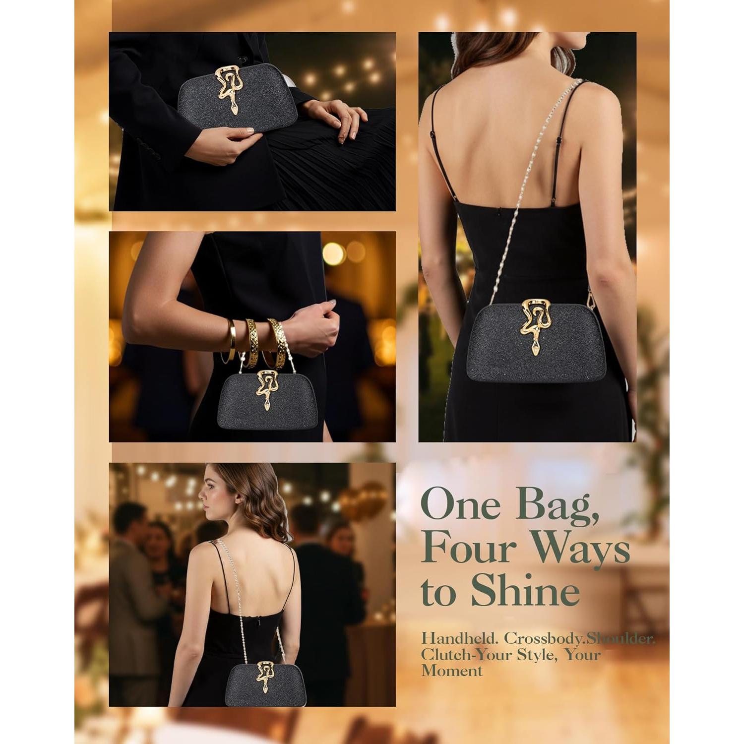 Bolso de Mano Brillante para Mujeres - Elegante y Versátil