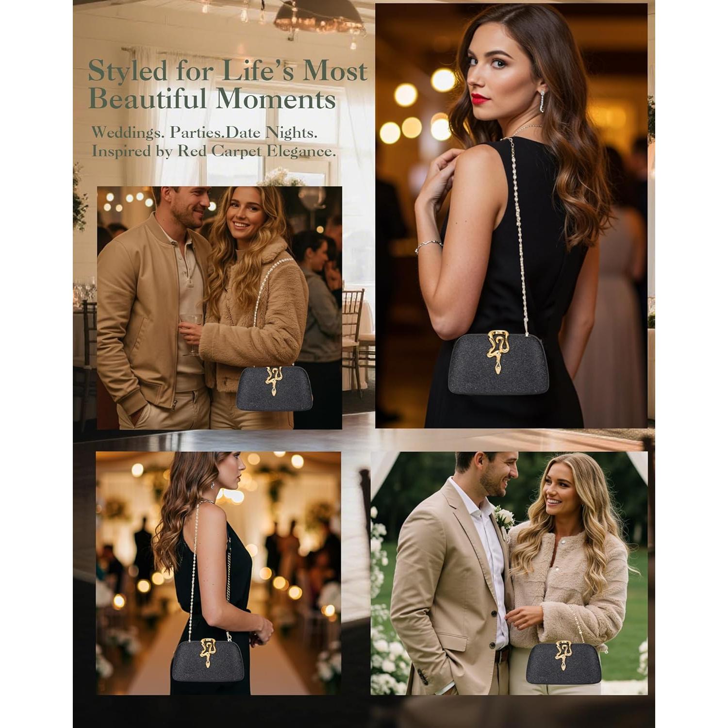 Bolso de Mano Brillante para Mujeres - Elegante y Versátil