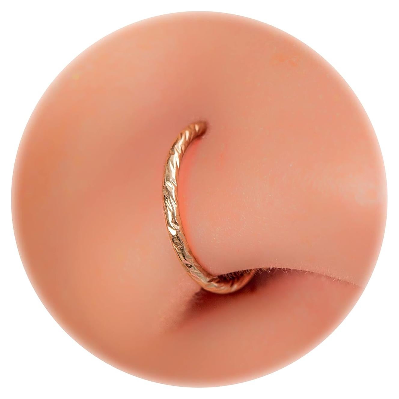 Anillo de Nariz de Oro 14k 7mm - Joyería Fina para Mujeres