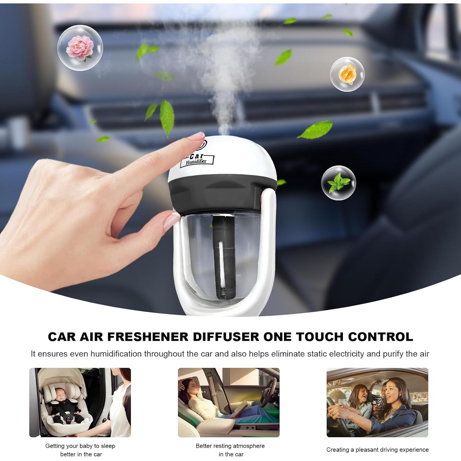 Humidificador de coche MUQIDA 50ml difusor de aceites 12V