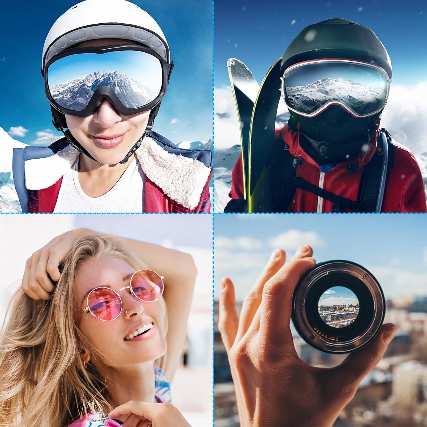 Bolsa de Gafas de Esquí PATIKIL Microfibra 18x27cm 2 Unidades