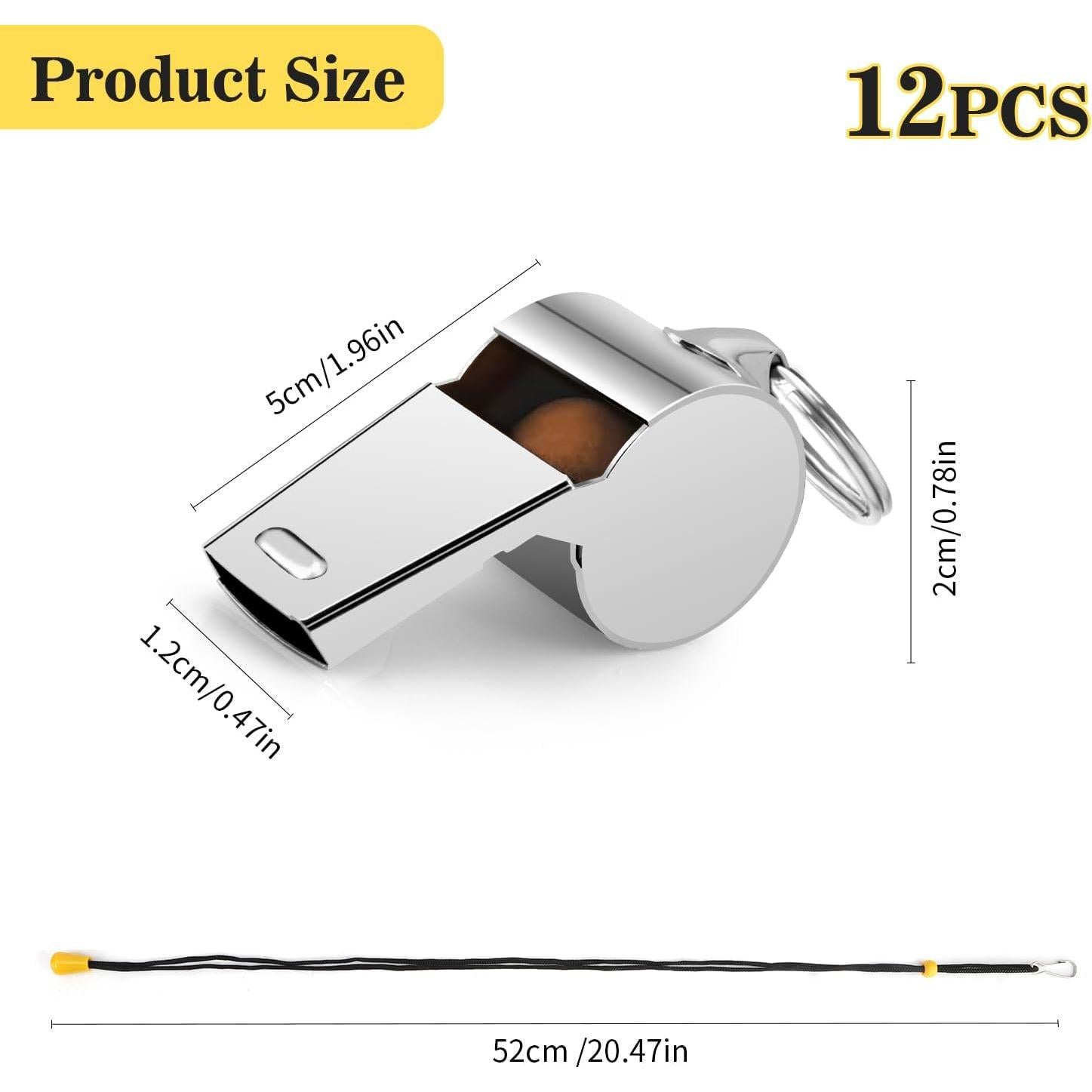 Silbato de Entrenador Evechole Acero Inoxidable Sonido Fuerte