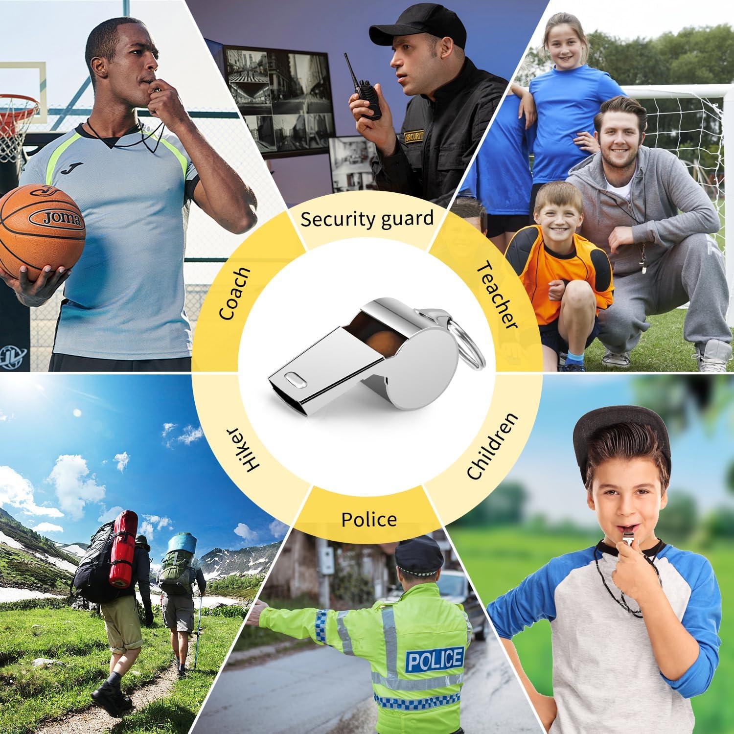 Silbato de Entrenador Evechole Acero Inoxidable Sonido Fuerte