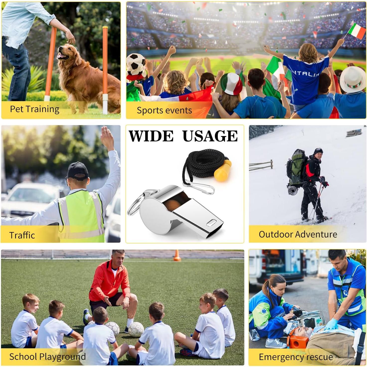 Silbato de Entrenador Evechole Acero Inoxidable Sonido Fuerte