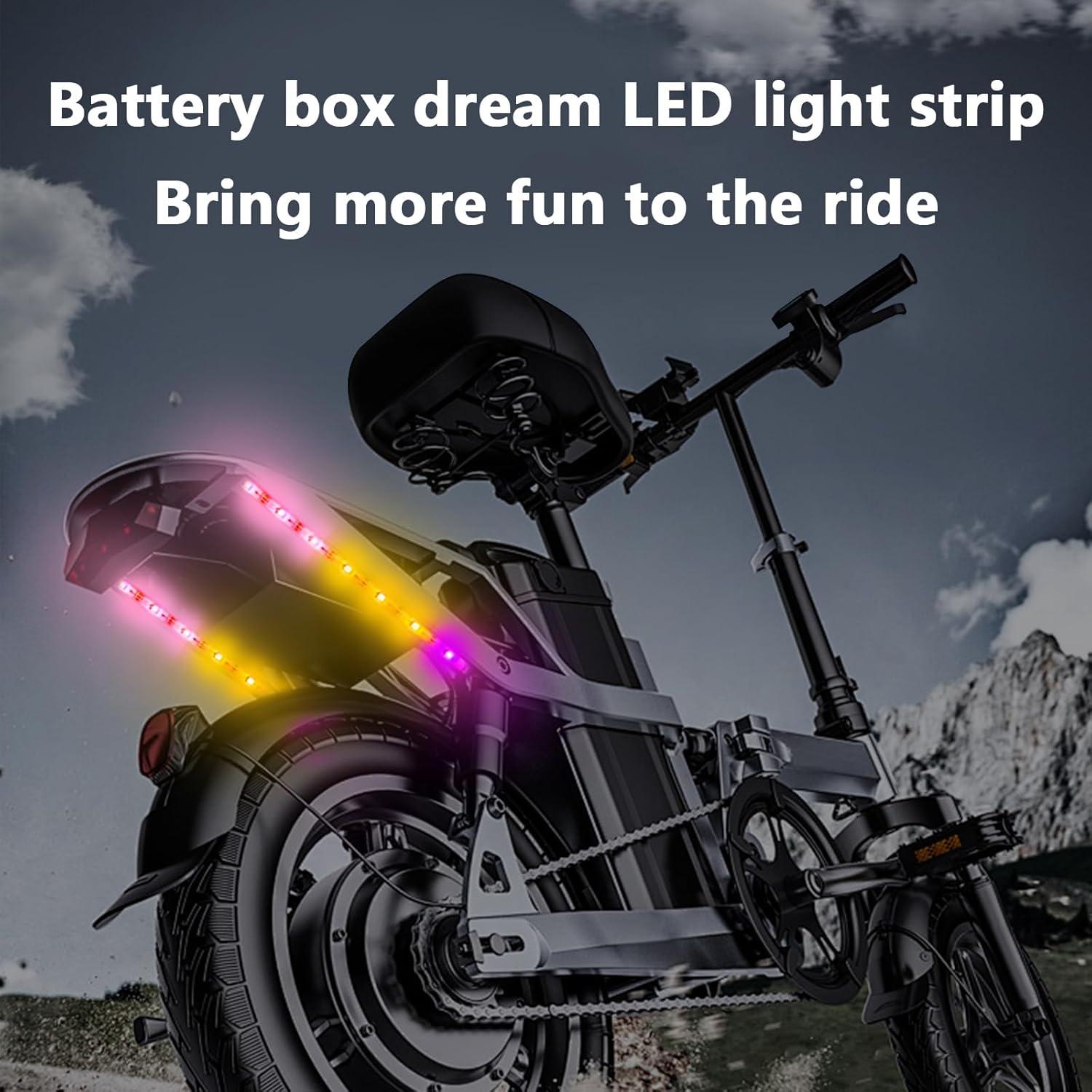 Luces LED para Bicicleta WUYXPG 2Pcs 50cm Impermeables RGB