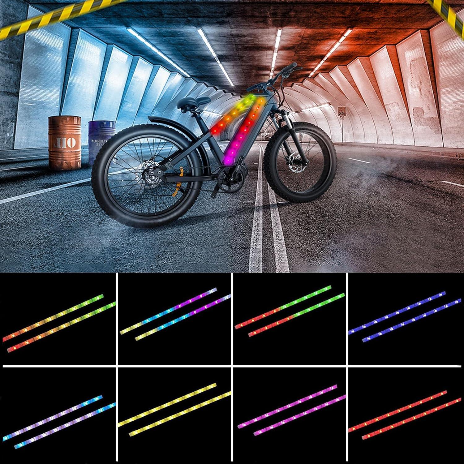 Luces LED para Bicicleta WUYXPG 2Pcs 50cm Impermeables RGB