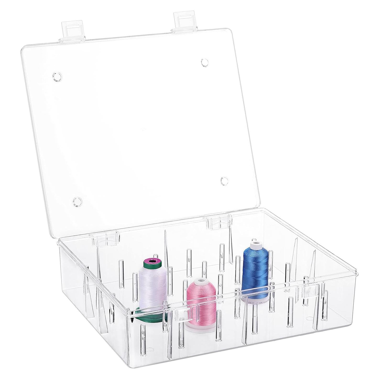 Caja de Almacenamiento Clara Nueva brothread para 30 Bobinas de Hilo