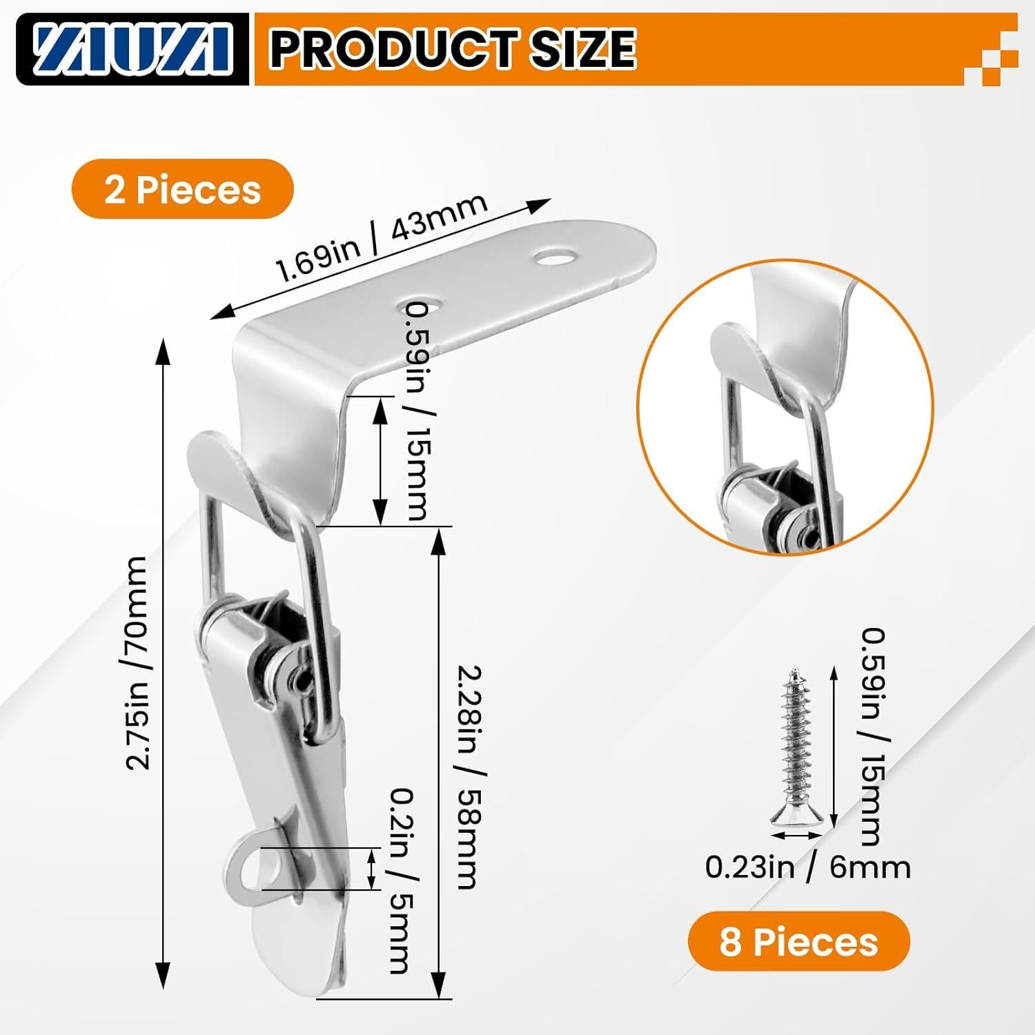 Pestillo de Ángulo 90 Grados ZIUZI Acero Inoxidable 2 Pcs