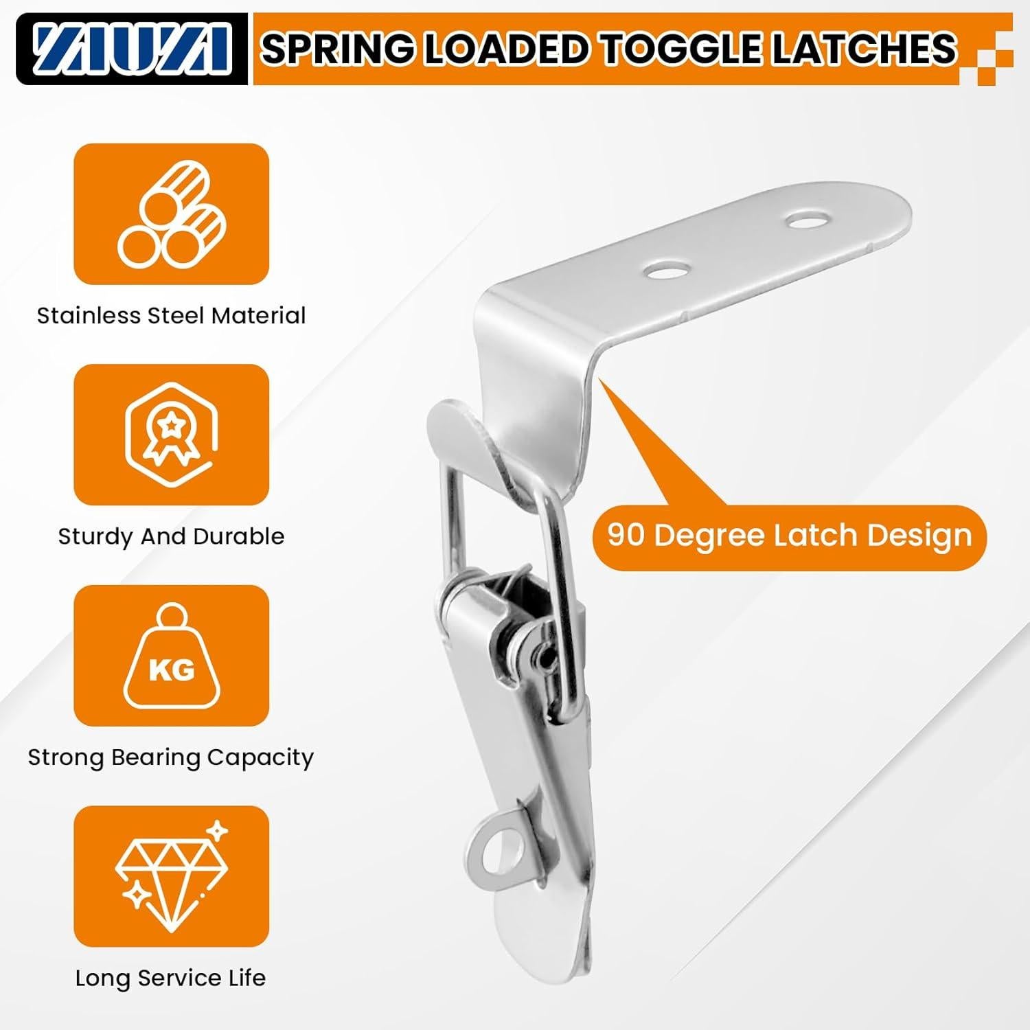 Pestillo de Ángulo 90 Grados ZIUZI Acero Inoxidable 2 Pcs