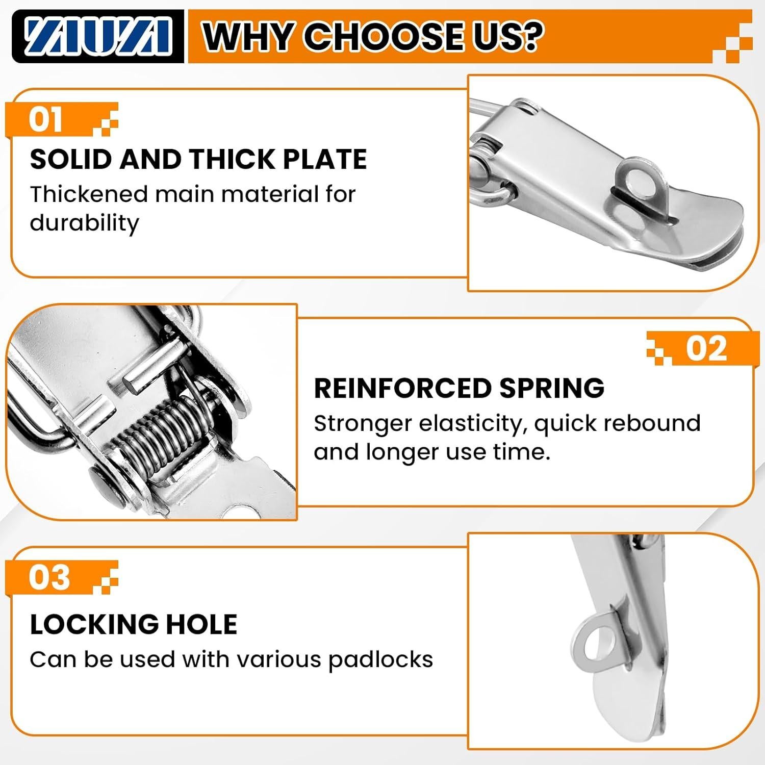 Pestillo de Ángulo 90 Grados ZIUZI Acero Inoxidable 2 Pcs